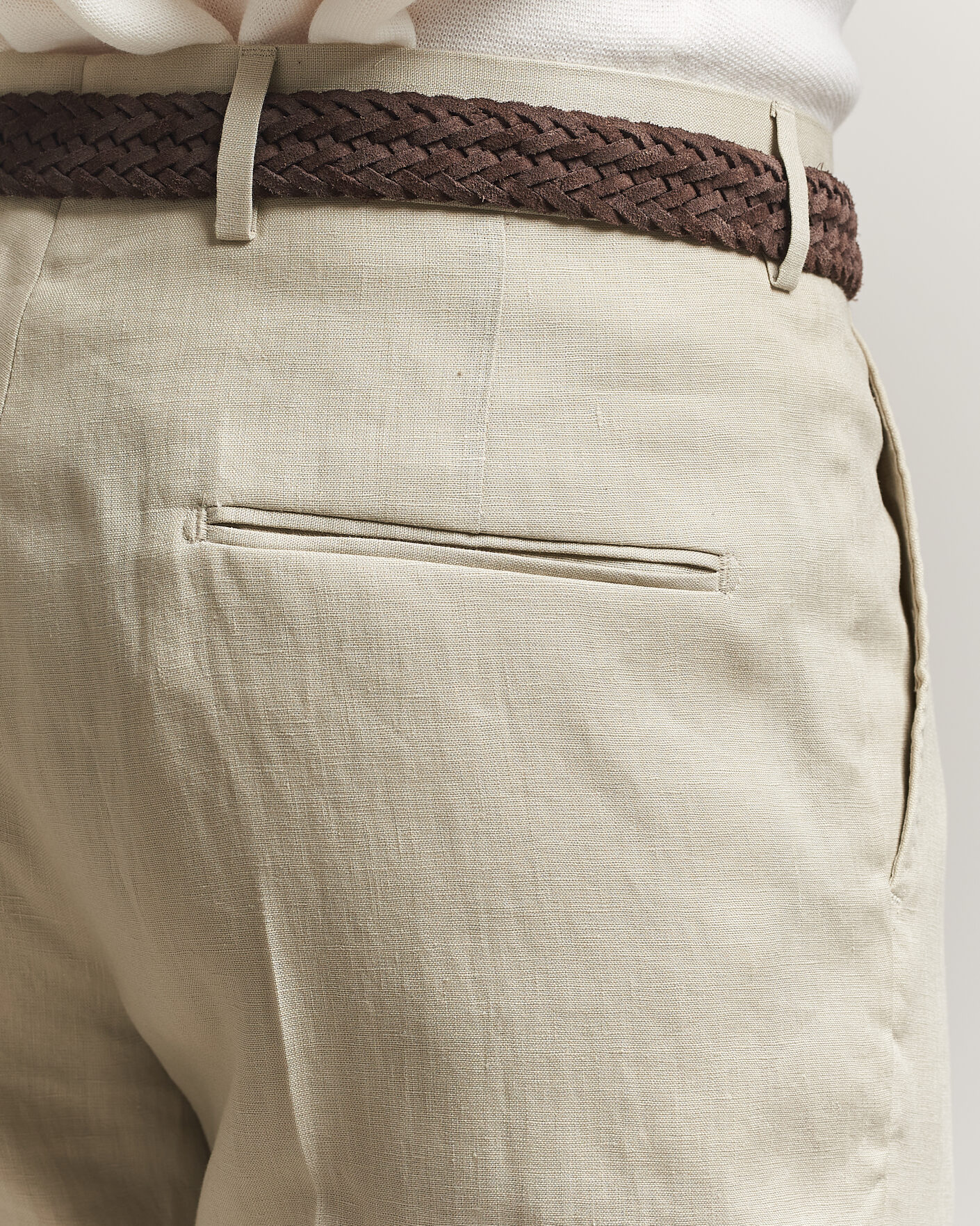 Herre | Bukser | Tiger of Sweden | Tenuta Linen Suit Trousers Cream Sand