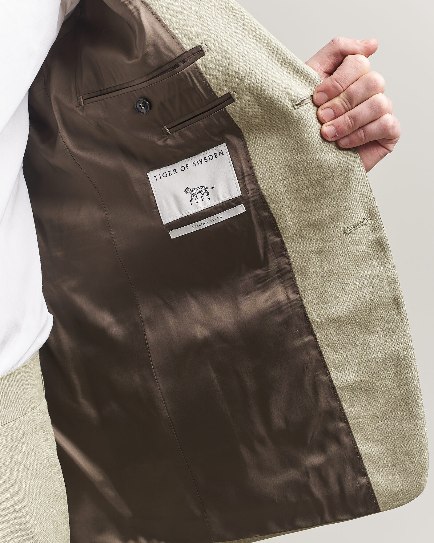 Herre | Blazere & jakker | Tiger of Sweden | Justin Linen Suit Blazer Mole