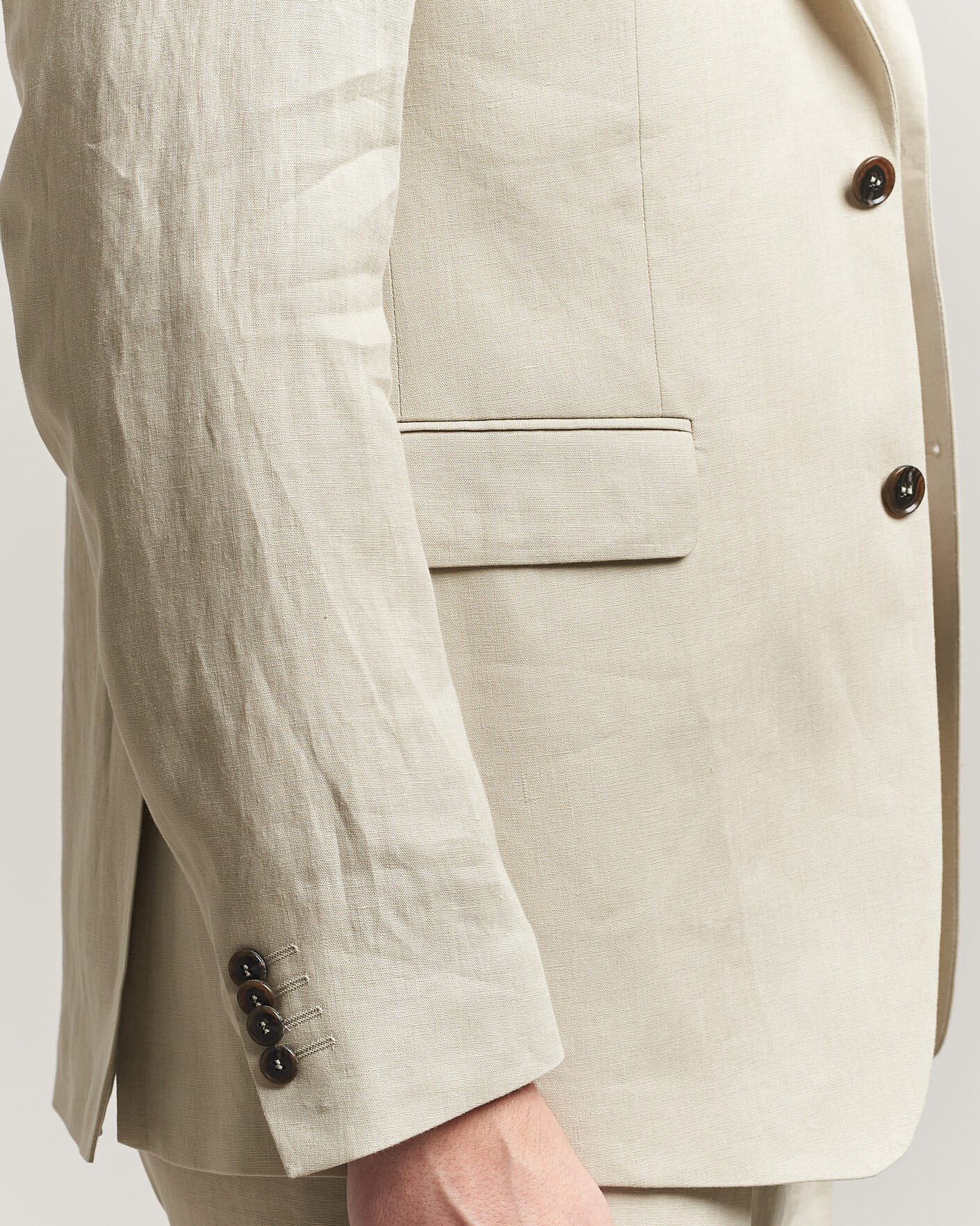 Herre | Blazere & jakker | Tiger of Sweden | Justin Linen Suit Blazer Cream Sand