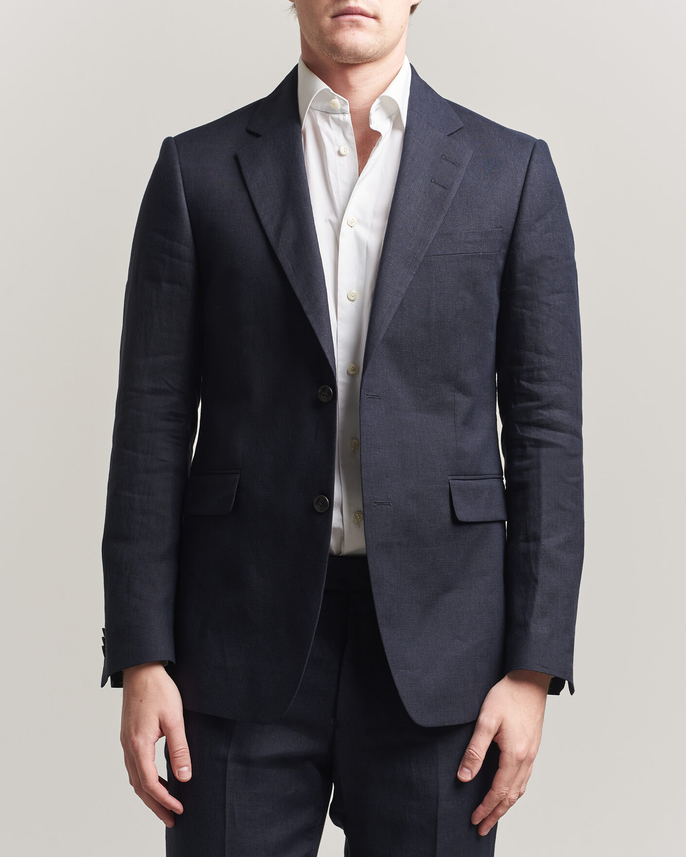 Herre | Blazere & jakker | Tiger of Sweden | Justin Linen Suit Blazer Midnight Blue