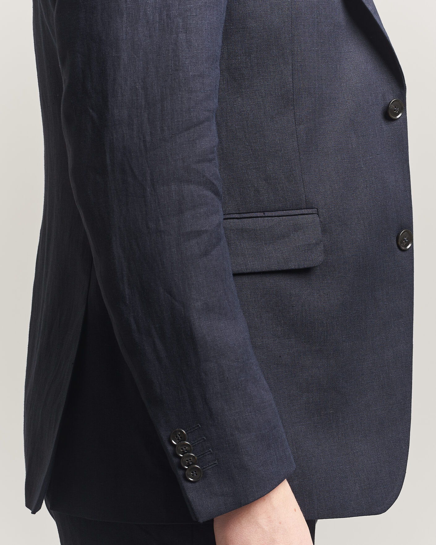 Herre | Blazere & jakker | Tiger of Sweden | Justin Linen Suit Blazer Midnight Blue