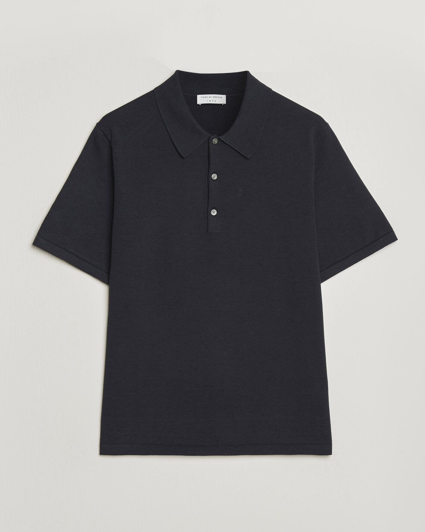 Herre | Polotrøjer | Tiger of Sweden | Erros Cotton Knitted Polo Light Ink
