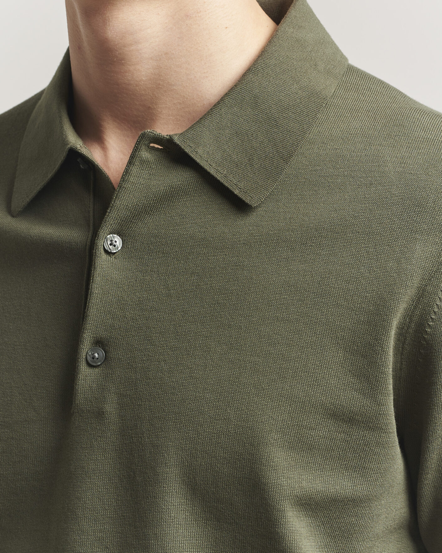 Herre | Polotrøjer | Tiger of Sweden | Erros Cotton Knitted Polo Kalamata Green