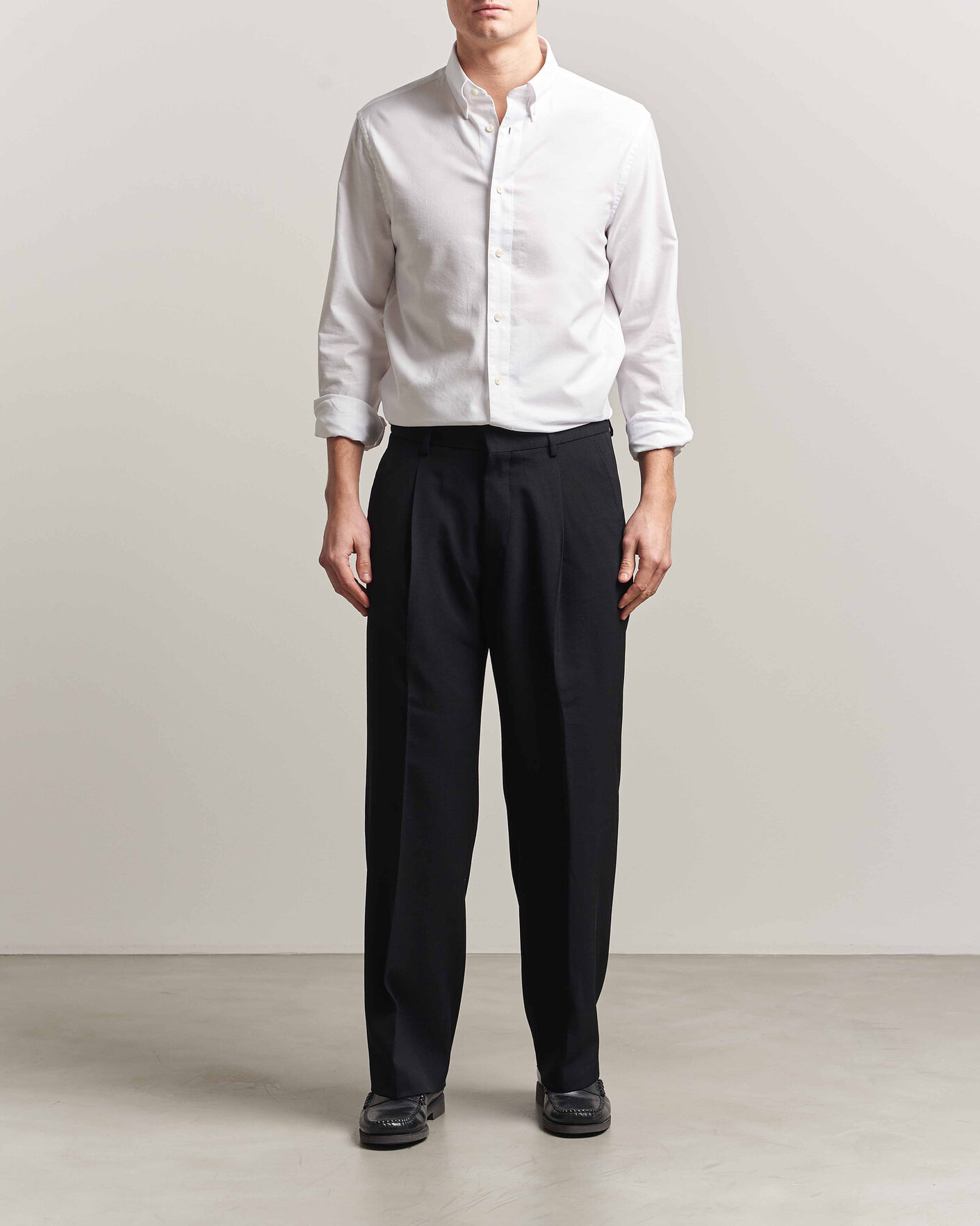Herre | Skjorter | Tiger of Sweden | Bjorn Oxford Shirt Pure White