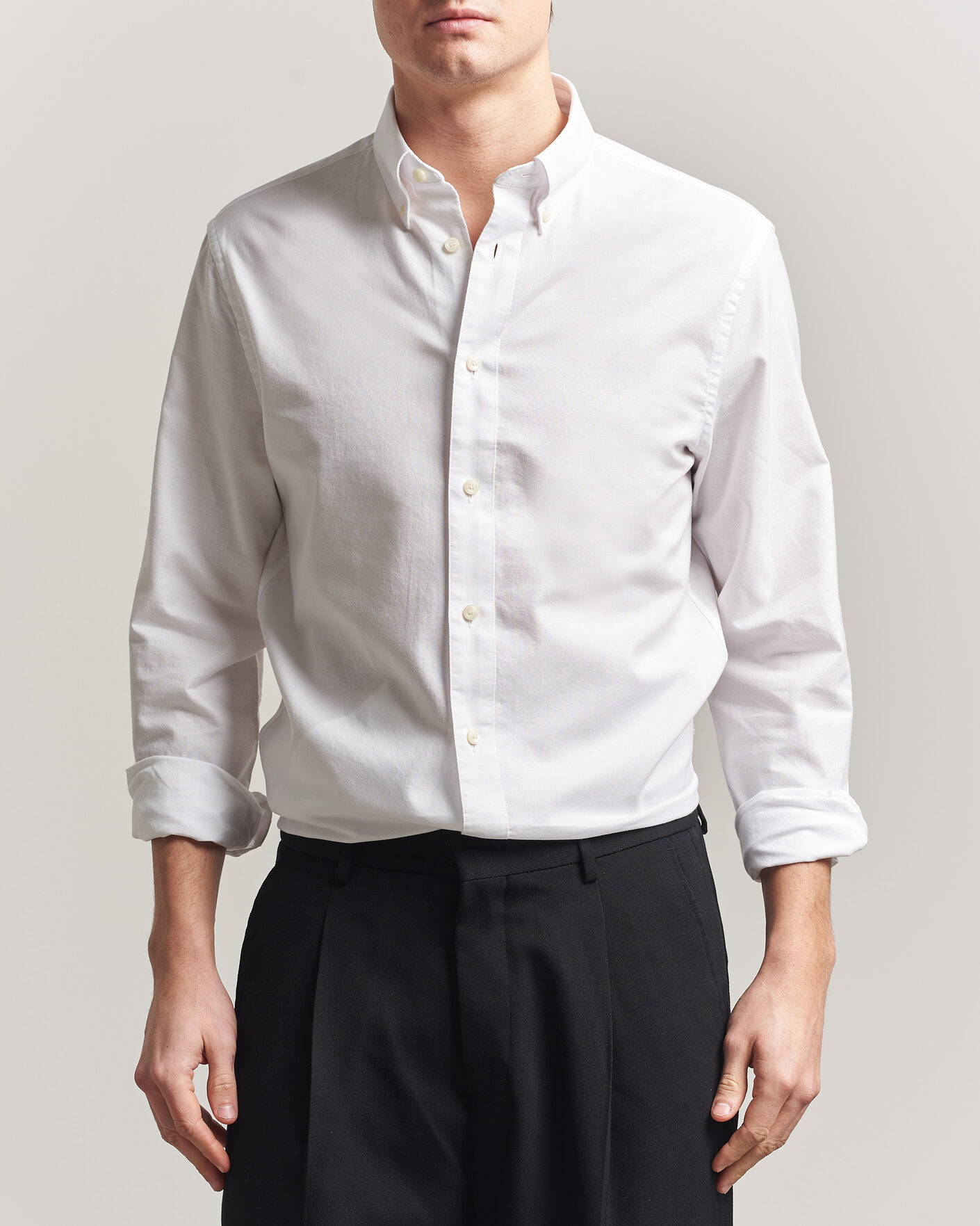 Herre | Skjorter | Tiger of Sweden | Bjorn Oxford Shirt Pure White