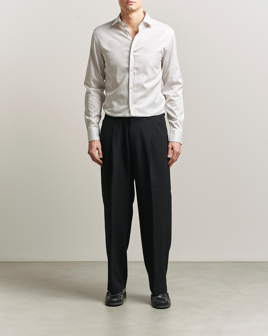 Herre | Skjorter | Tiger of Sweden | Adley Cotton Striped Shirt Seline Grey