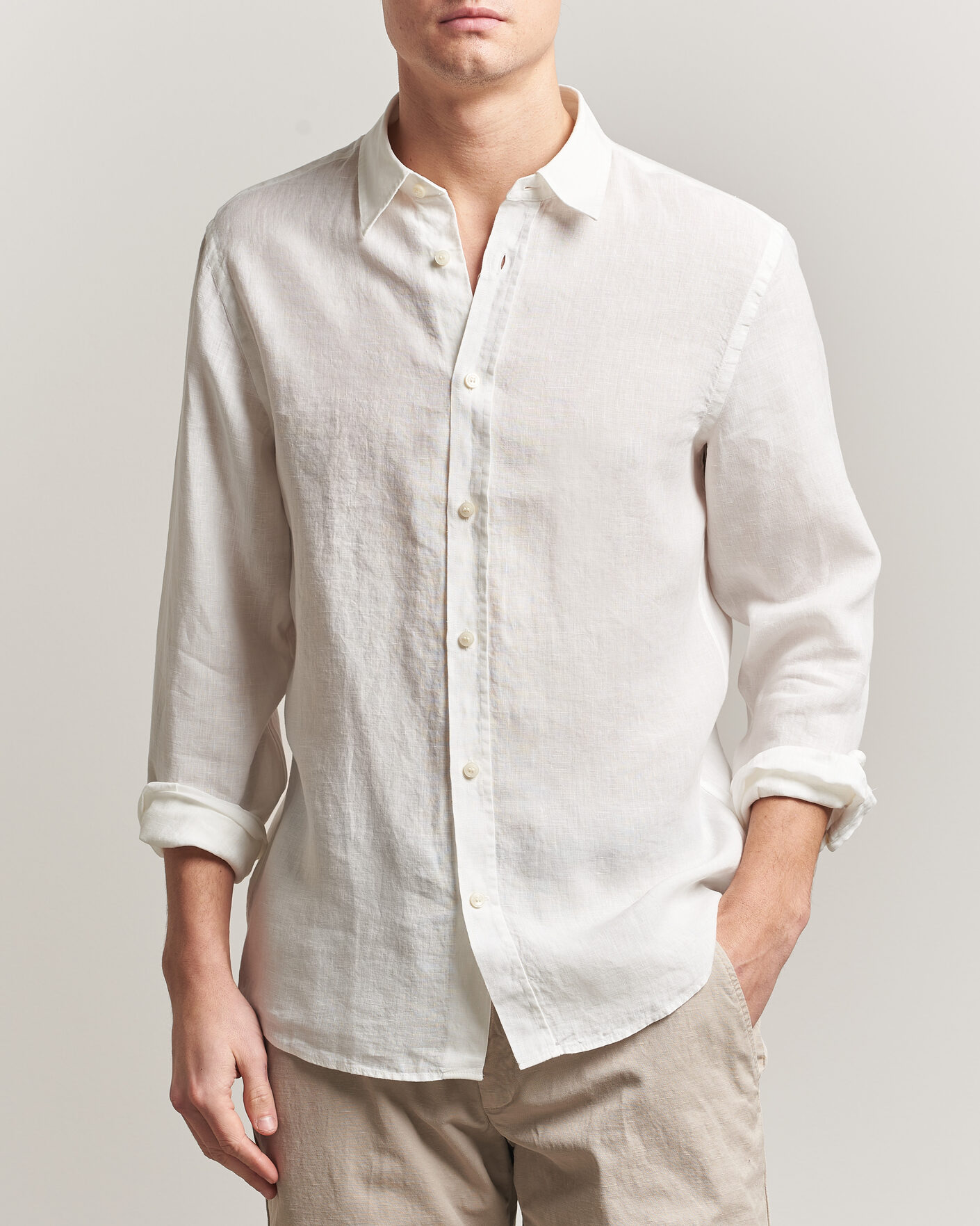Herre | Skjorter | Tiger of Sweden | Spenser Linen Shirt Off White