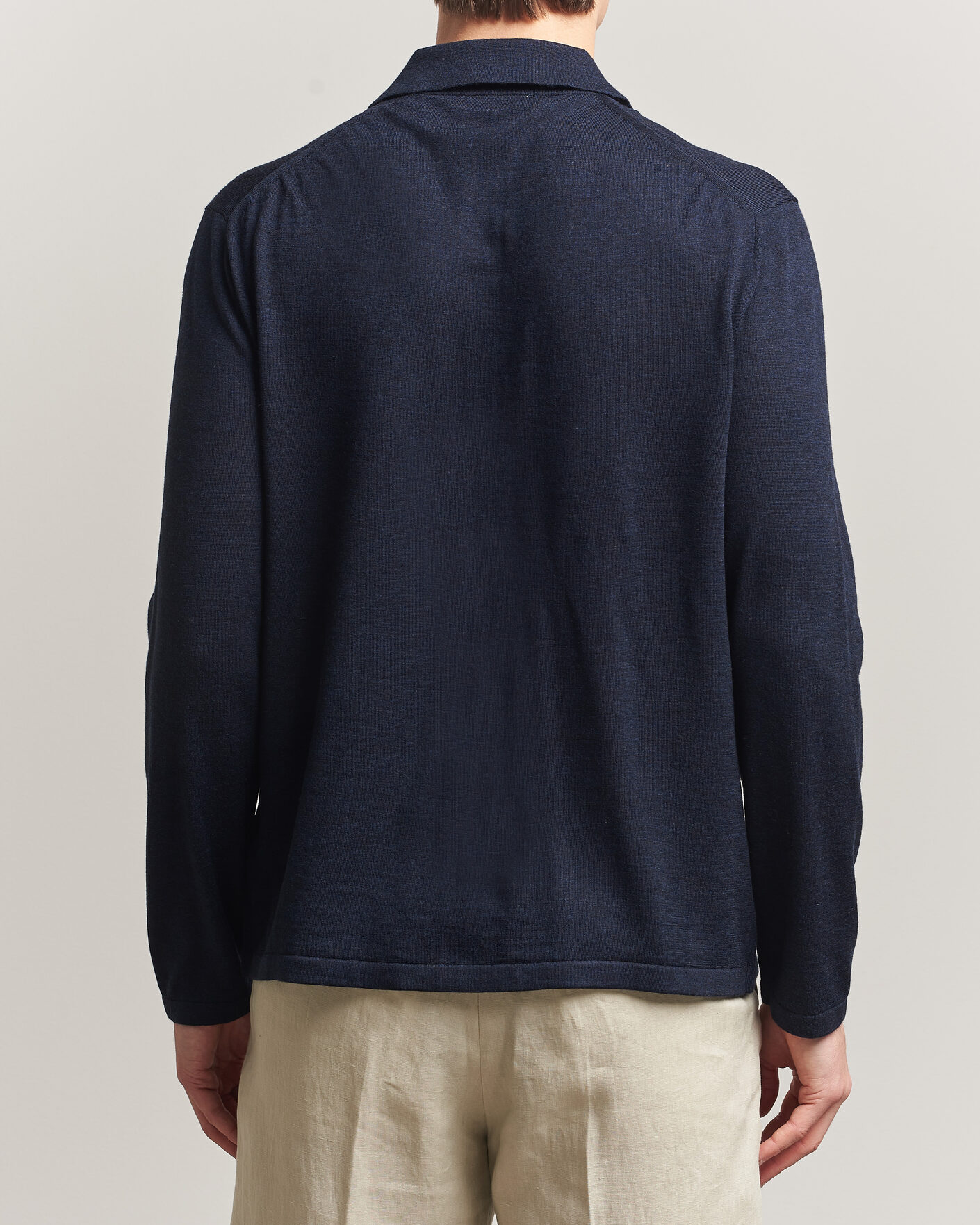 Herre | Trøjer | Tiger of Sweden | Verklin Merino Knitted Cardigan Light Ink