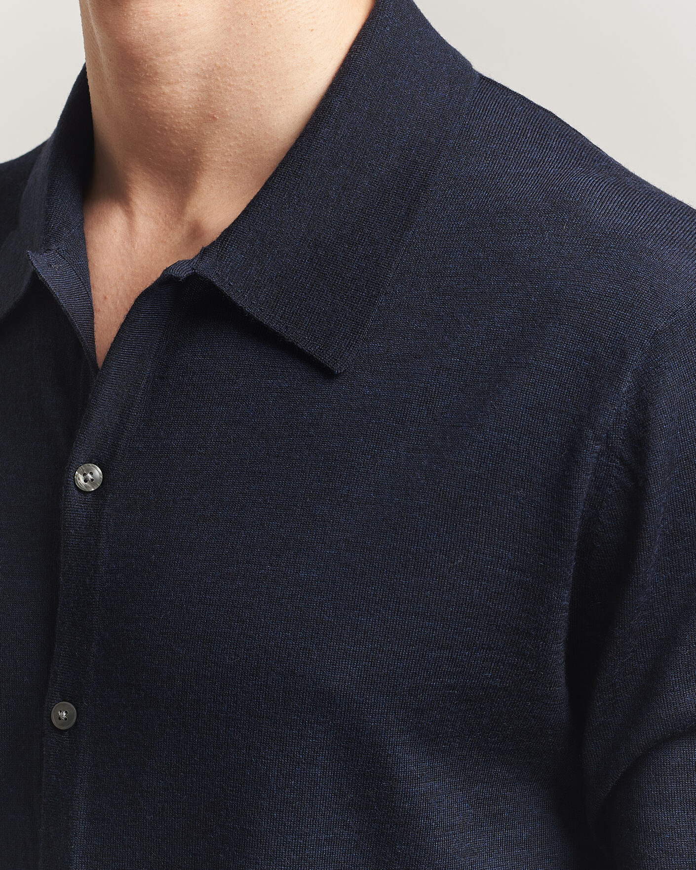 Herre | Trøjer | Tiger of Sweden | Verklin Merino Knitted Cardigan Light Ink