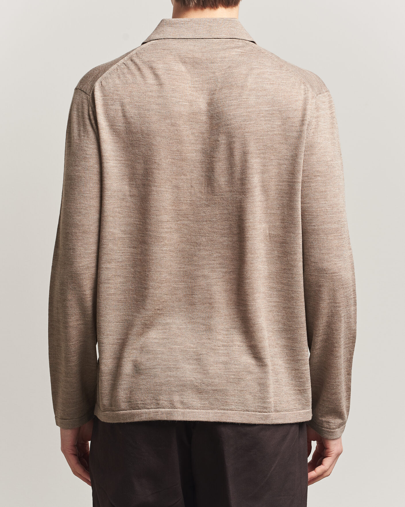 Herre | Trøjer | Tiger of Sweden | Verklin Merino Knitted Cardigan Beige Melange