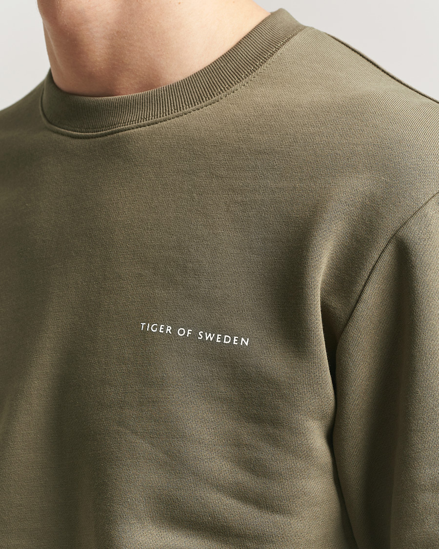 Herre | Trøjer | Tiger of Sweden | Emerson Crew Neck Sweatshirt October Sage