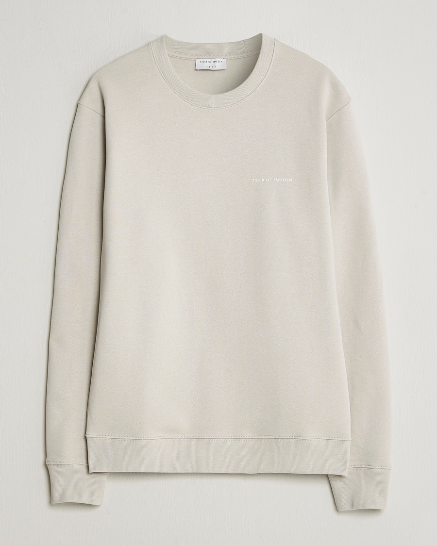 Herre | Trøjer | Tiger of Sweden | Emerson Crew Neck Sweatshirt Seline Grey