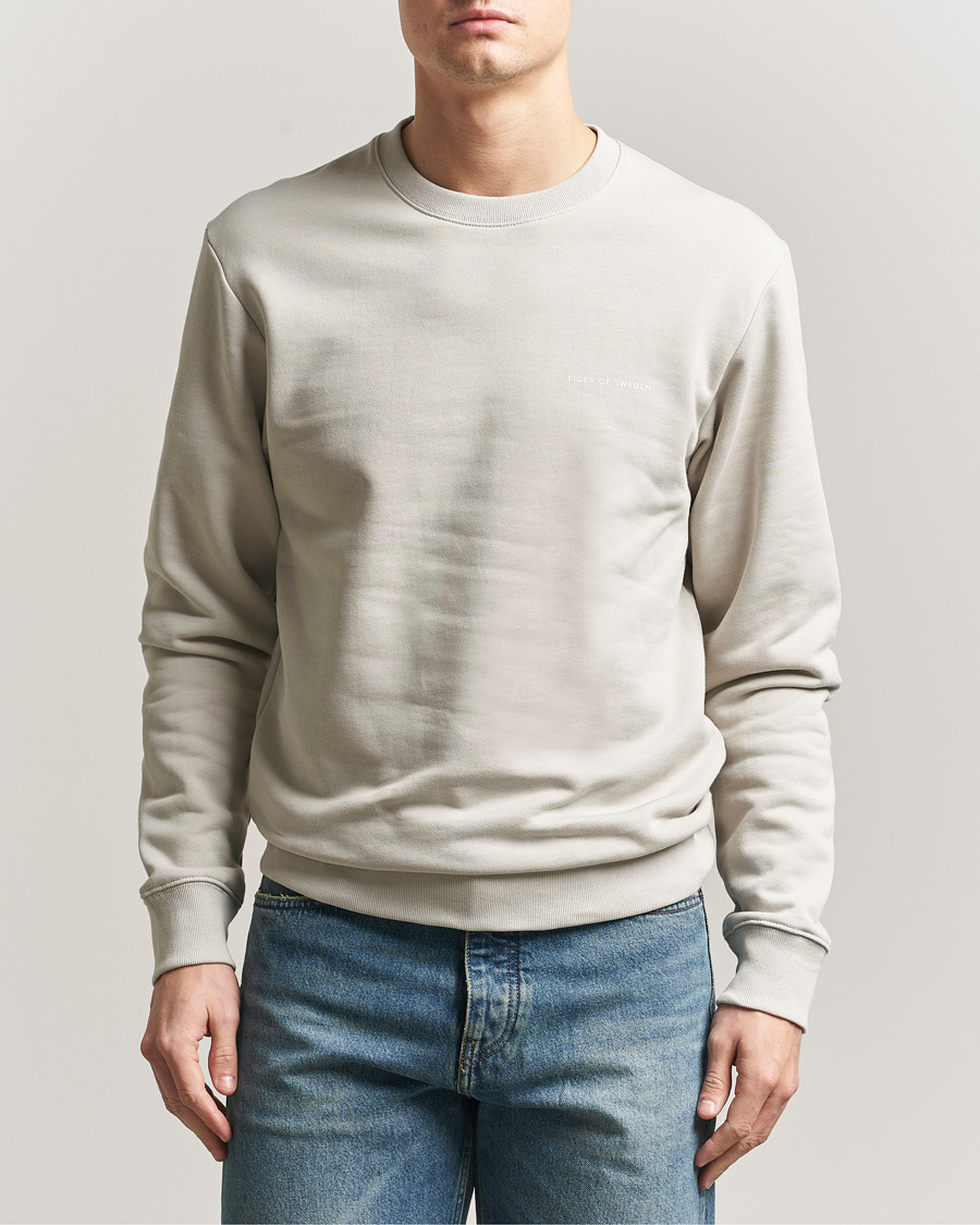 Herre | Trøjer | Tiger of Sweden | Emerson Crew Neck Sweatshirt Seline Grey