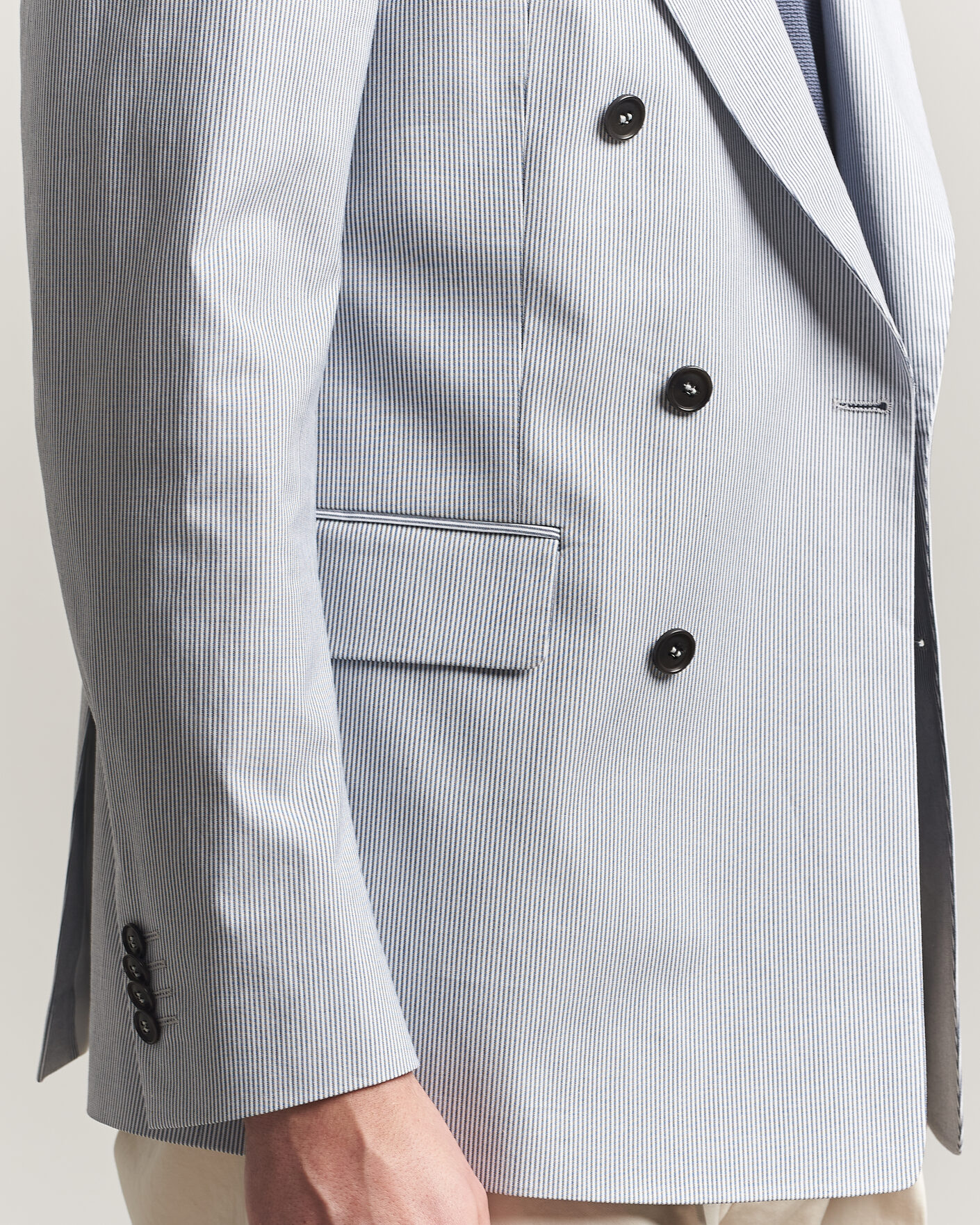 Herre | Blazere & jakker | Tiger of Sweden | Ease Cotton Double Breasted Blazer Thunder Blue