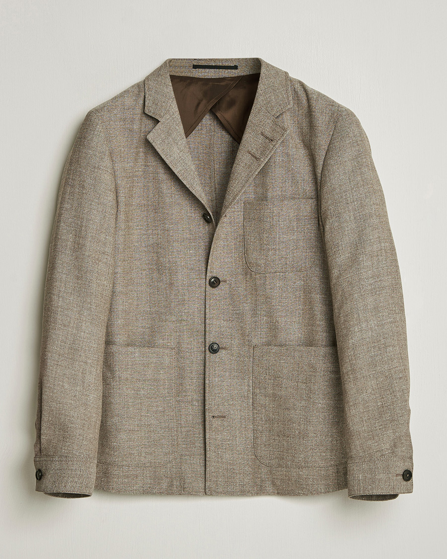 Herre | Blazere & jakker | Tiger of Sweden | Harrison Wool/Linen Blazer Sawgrass Brown
