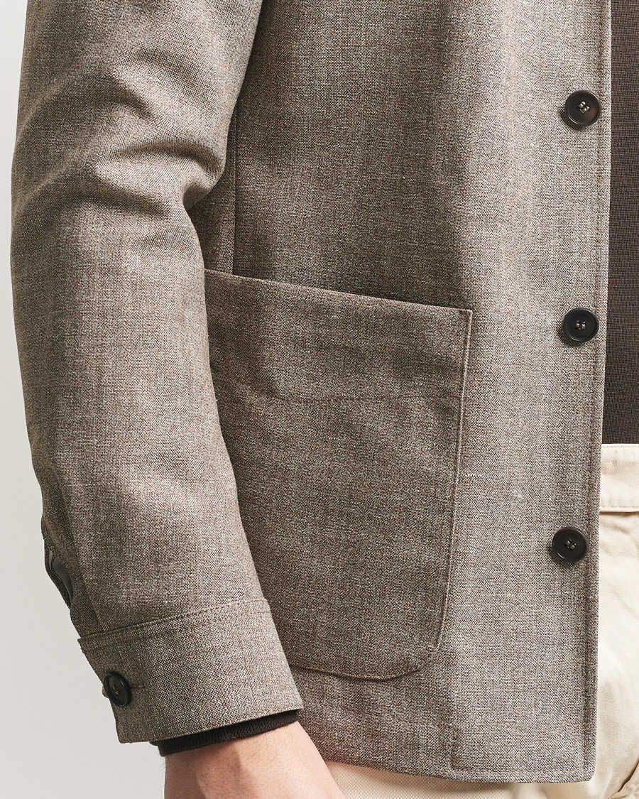 Herre | Blazere & jakker | Tiger of Sweden | Harrison Wool/Linen Blazer Sawgrass Brown