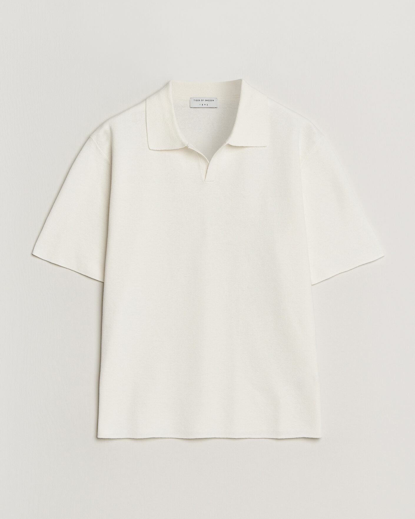 Herre | Polotrøjer | Tiger of Sweden | Maelon Cotton/Linen Knitted Polo Pure White