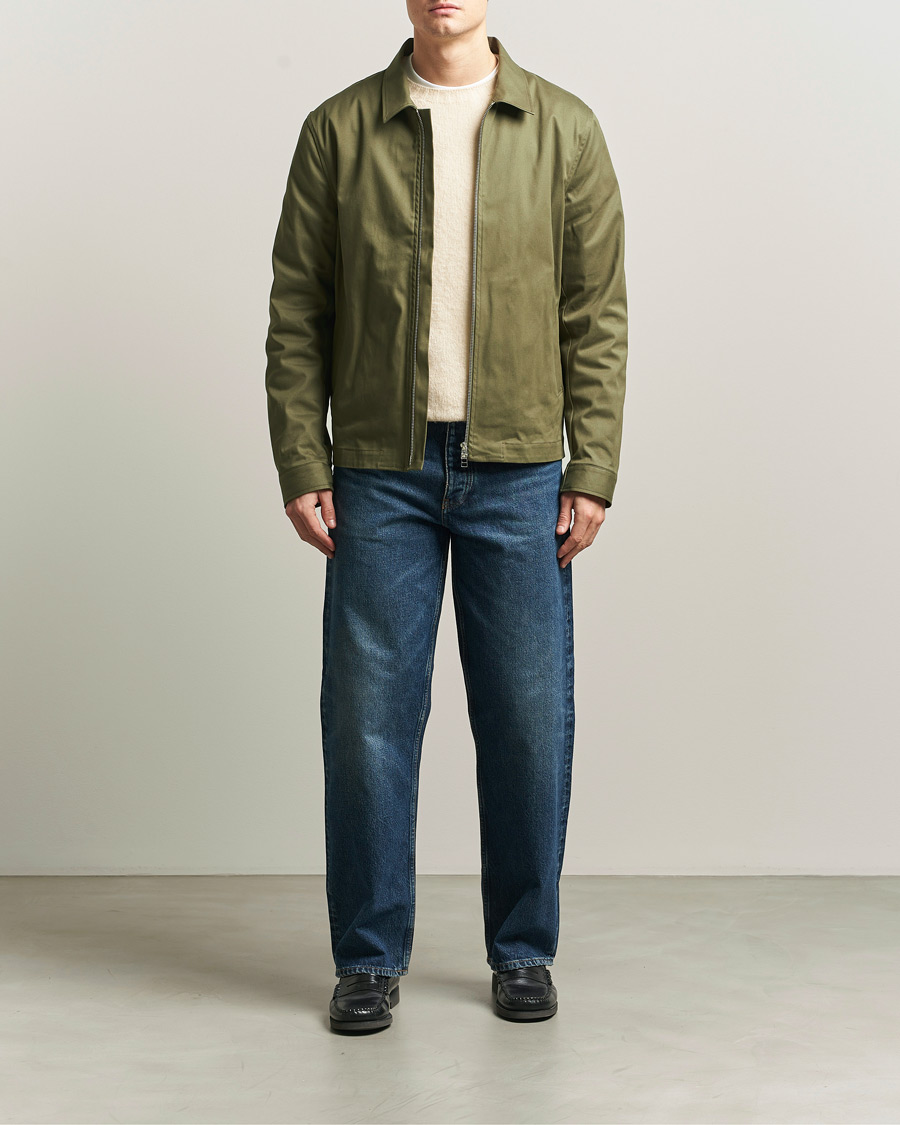 Herre | Skjorter | Tiger of Sweden | Barnaby Cotton Overshirt Kalamata Green