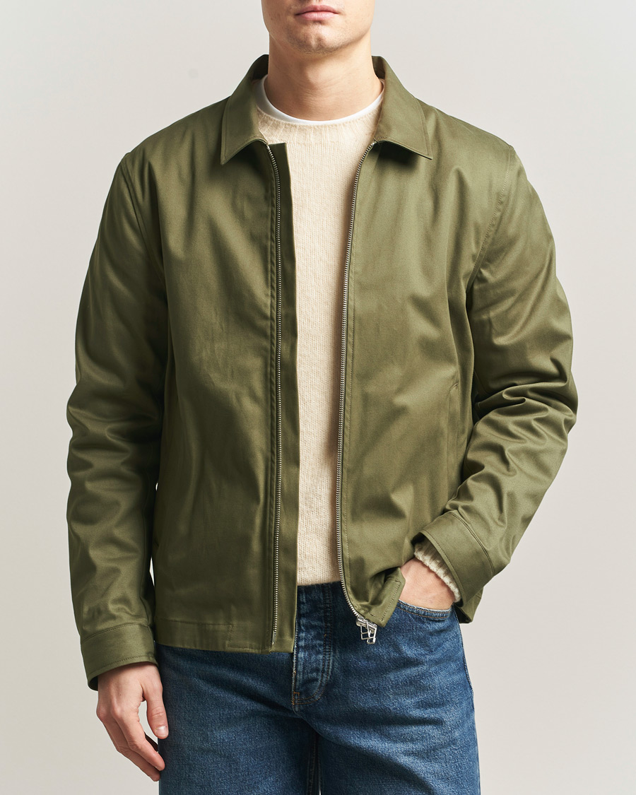 Herre | Skjorter | Tiger of Sweden | Barnaby Cotton Overshirt Kalamata Green