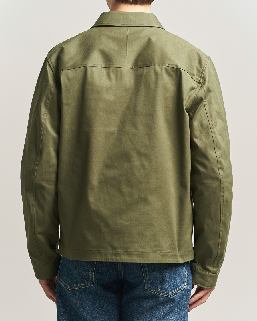Herre | Skjorter | Tiger of Sweden | Barnaby Cotton Overshirt Kalamata Green