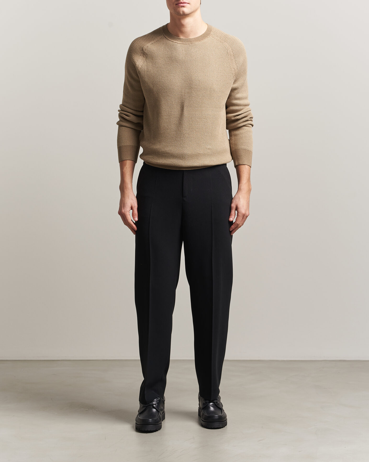 Herre | Trøjer | Tiger of Sweden | Martin Knitted Sweater Umber Brown