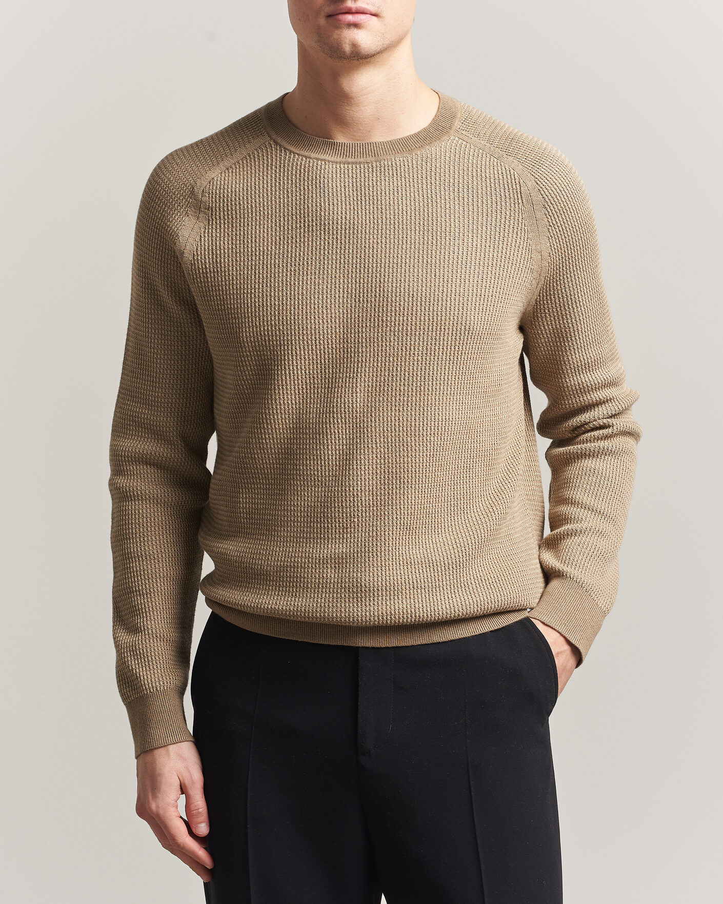 Herre | Trøjer | Tiger of Sweden | Martin Knitted Sweater Umber Brown