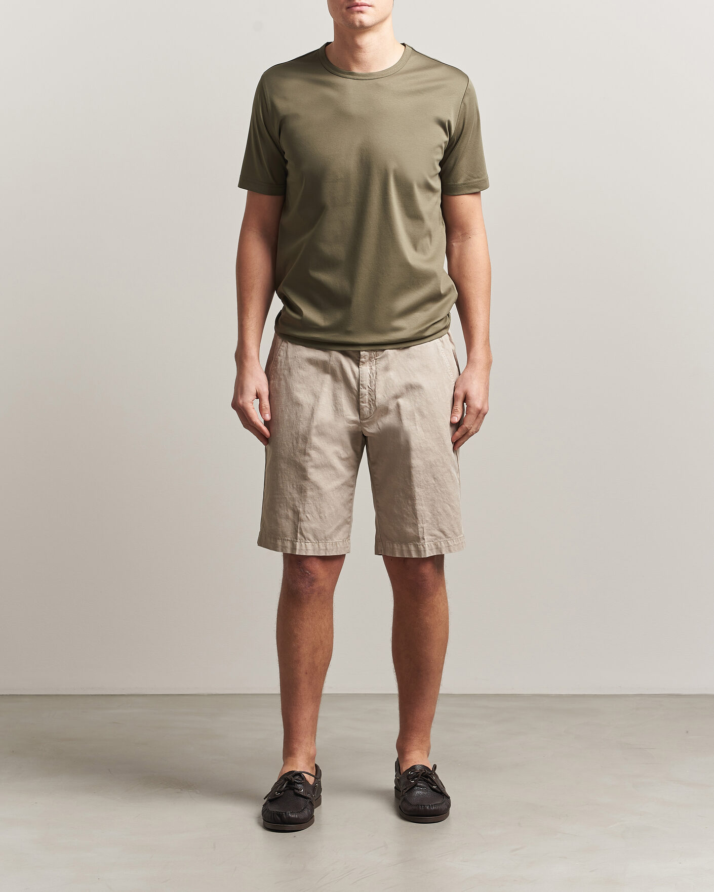 Herre | T-Shirts | Tiger of Sweden | Olaf Mercerized Cotton T-Shirt Kalamata Green