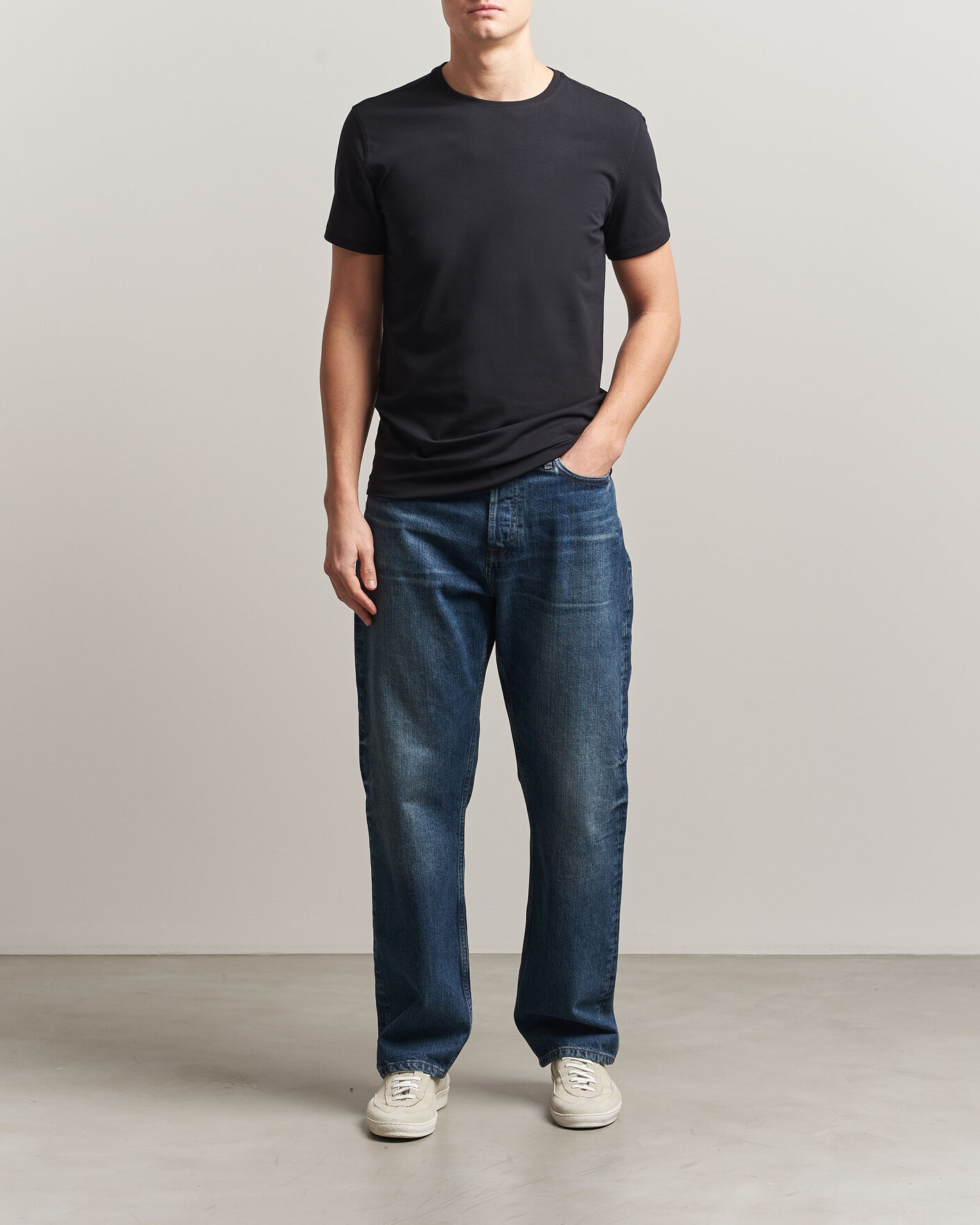 Herre | T-Shirts | Tiger of Sweden | Heimdal 2-Pack Crew Neck T-Shirt Black