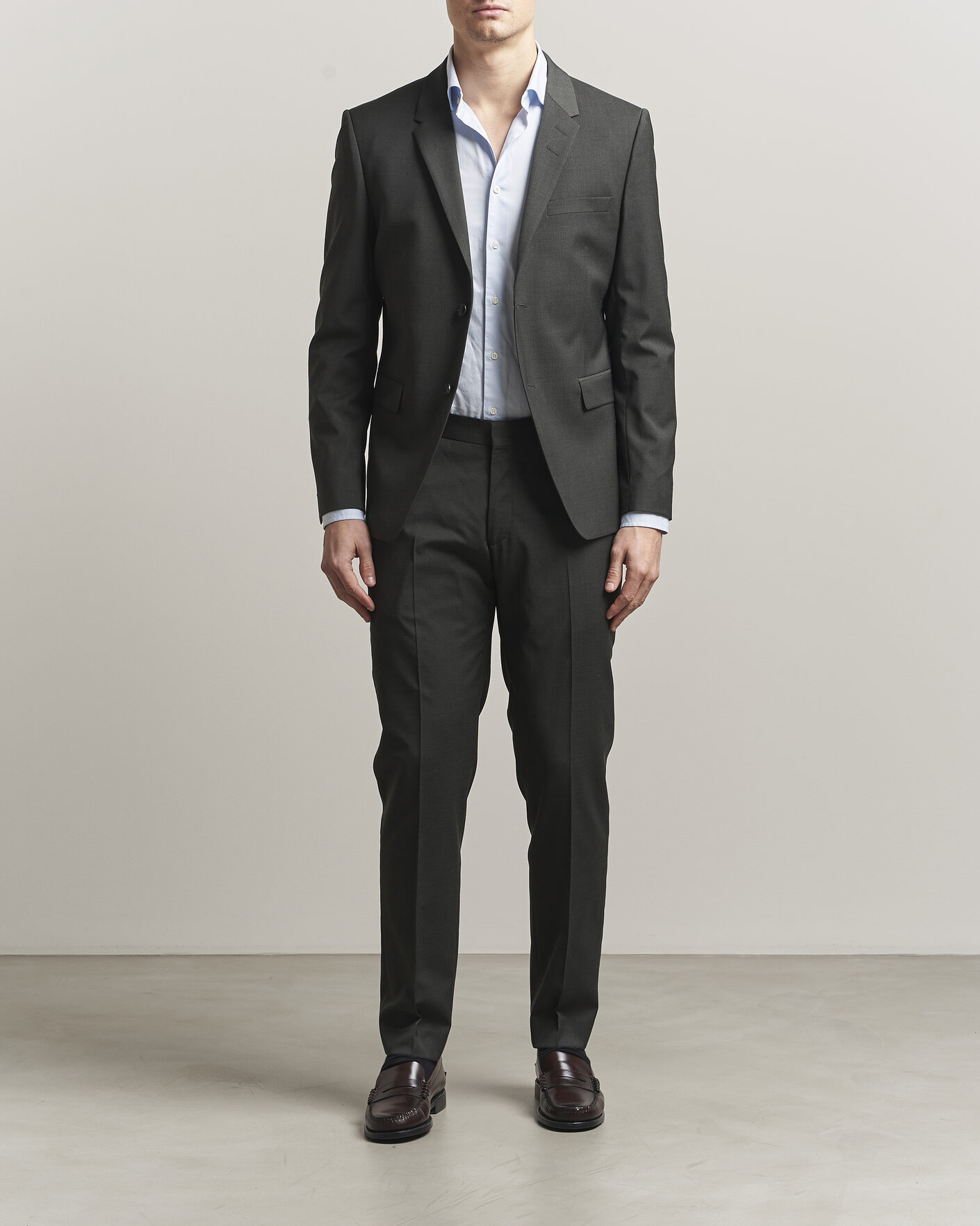 Herre | Blazere & jakker | Tiger of Sweden | Jamie Wool Travel Suit Blazer Olive Extreme