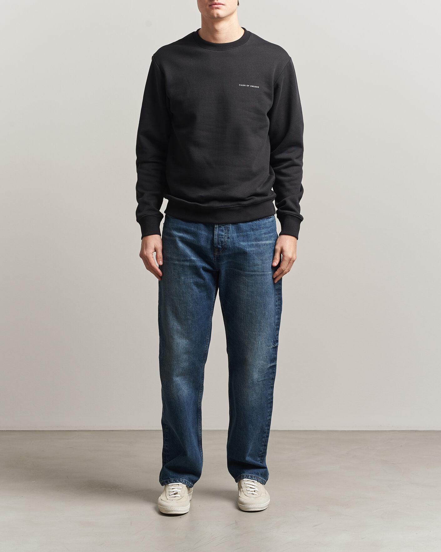 Herre | Trøjer | Tiger of Sweden | Emerson Crew Neck Sweatshirt Black