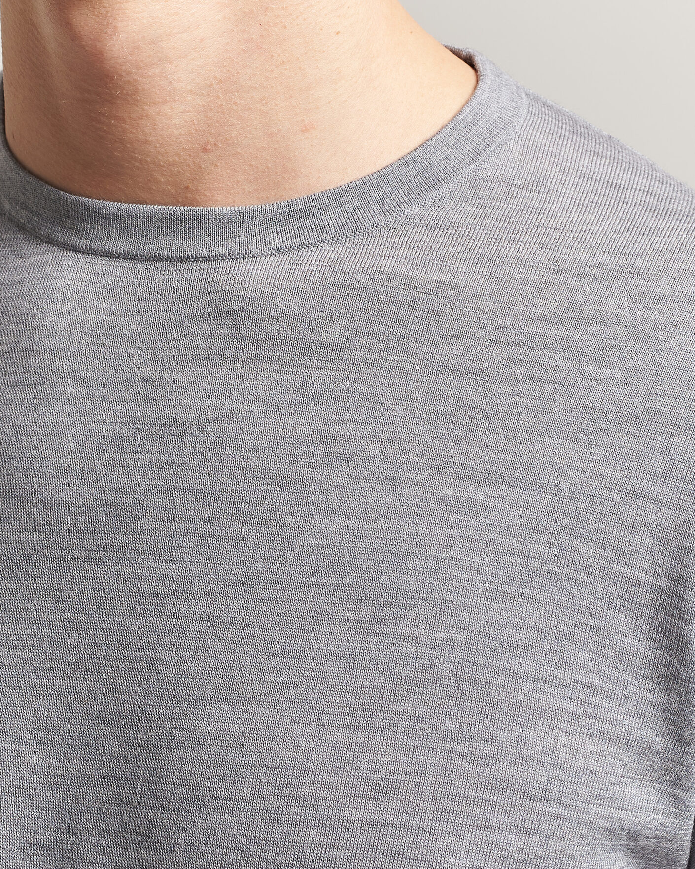 Herre | Trøjer | Tiger of Sweden | Connor Crew Neck Pullover Grey Melange