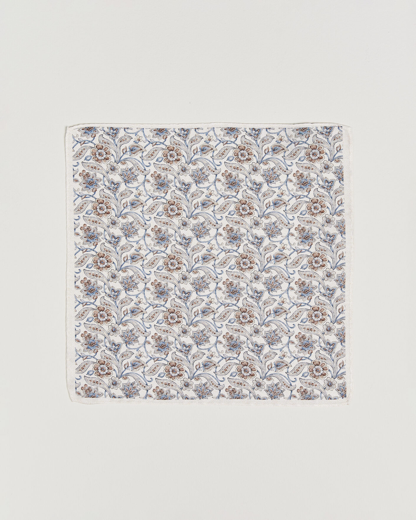 Herre | Lommeklude | Amanda Christensen | Silk Oxford Large Flower Pocket Square Cream