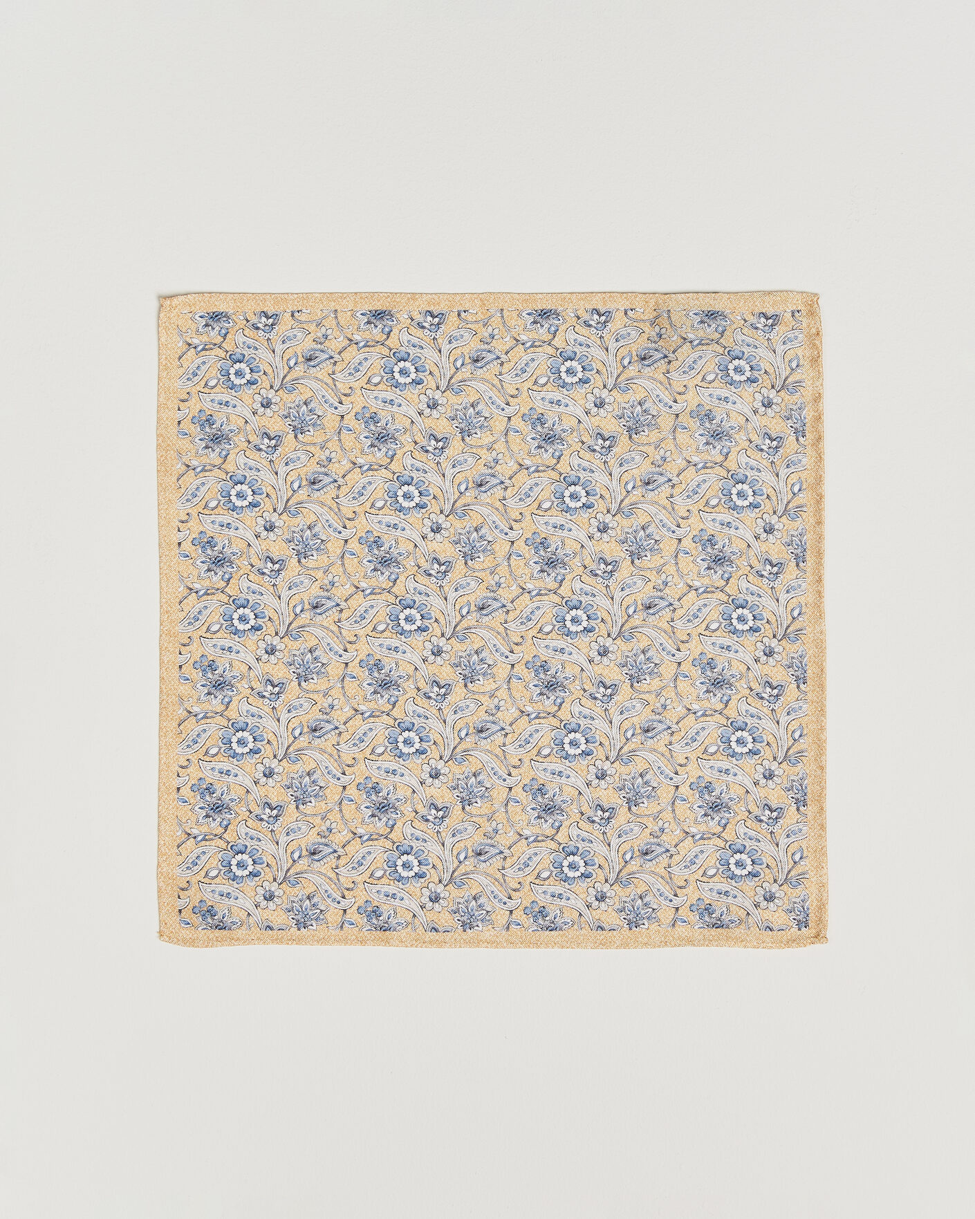 Herre | Lommeklude | Amanda Christensen | Silk Oxford Large Flower Pocket Square Yellow