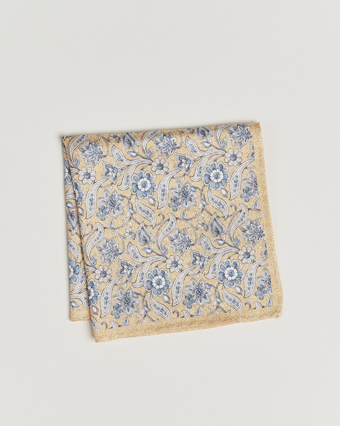 Herre | Lommeklude | Amanda Christensen | Silk Oxford Large Flower Pocket Square Yellow