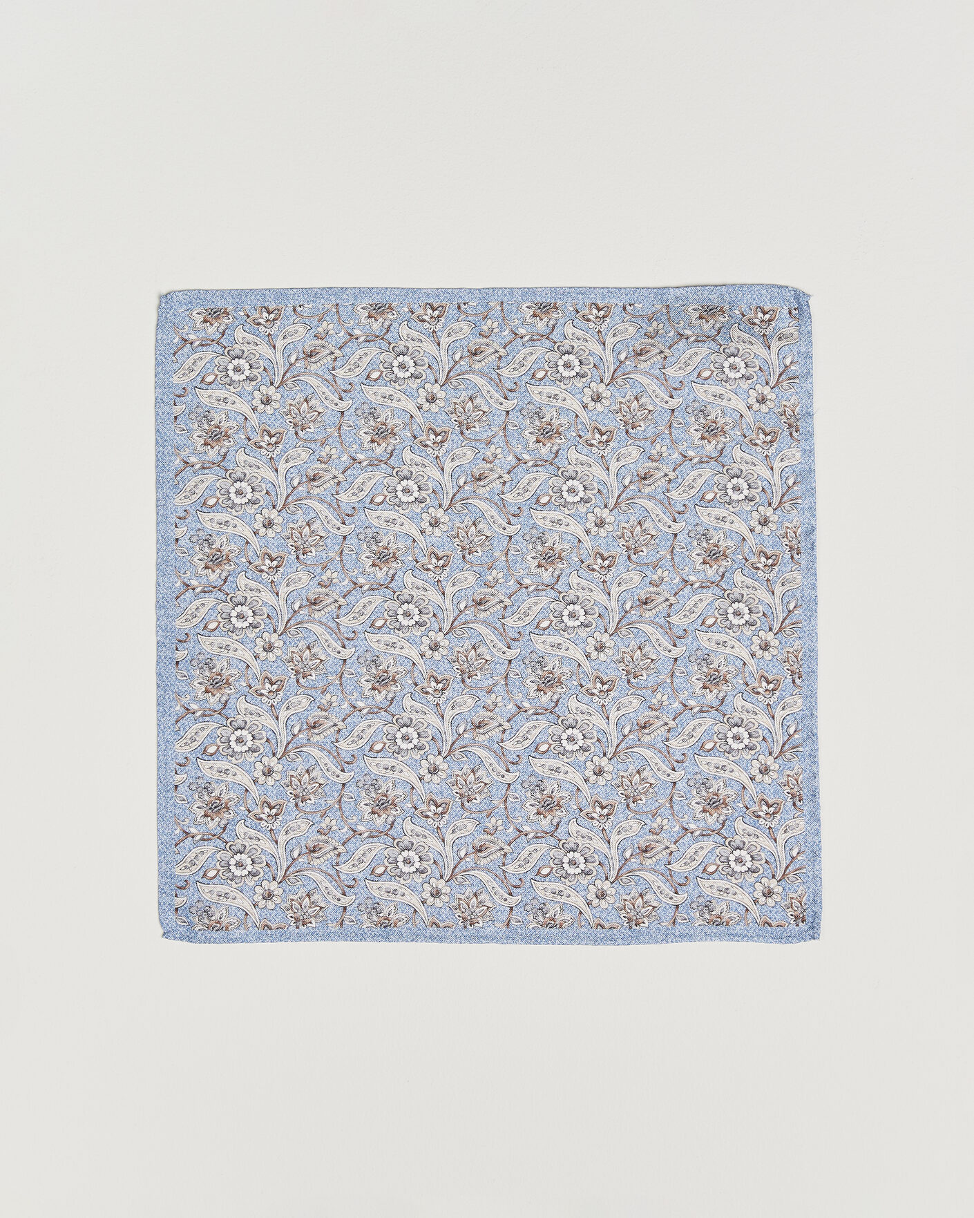 Herre | Lommeklude | Amanda Christensen | Silk Oxford Large Flower Pocket Square Blue