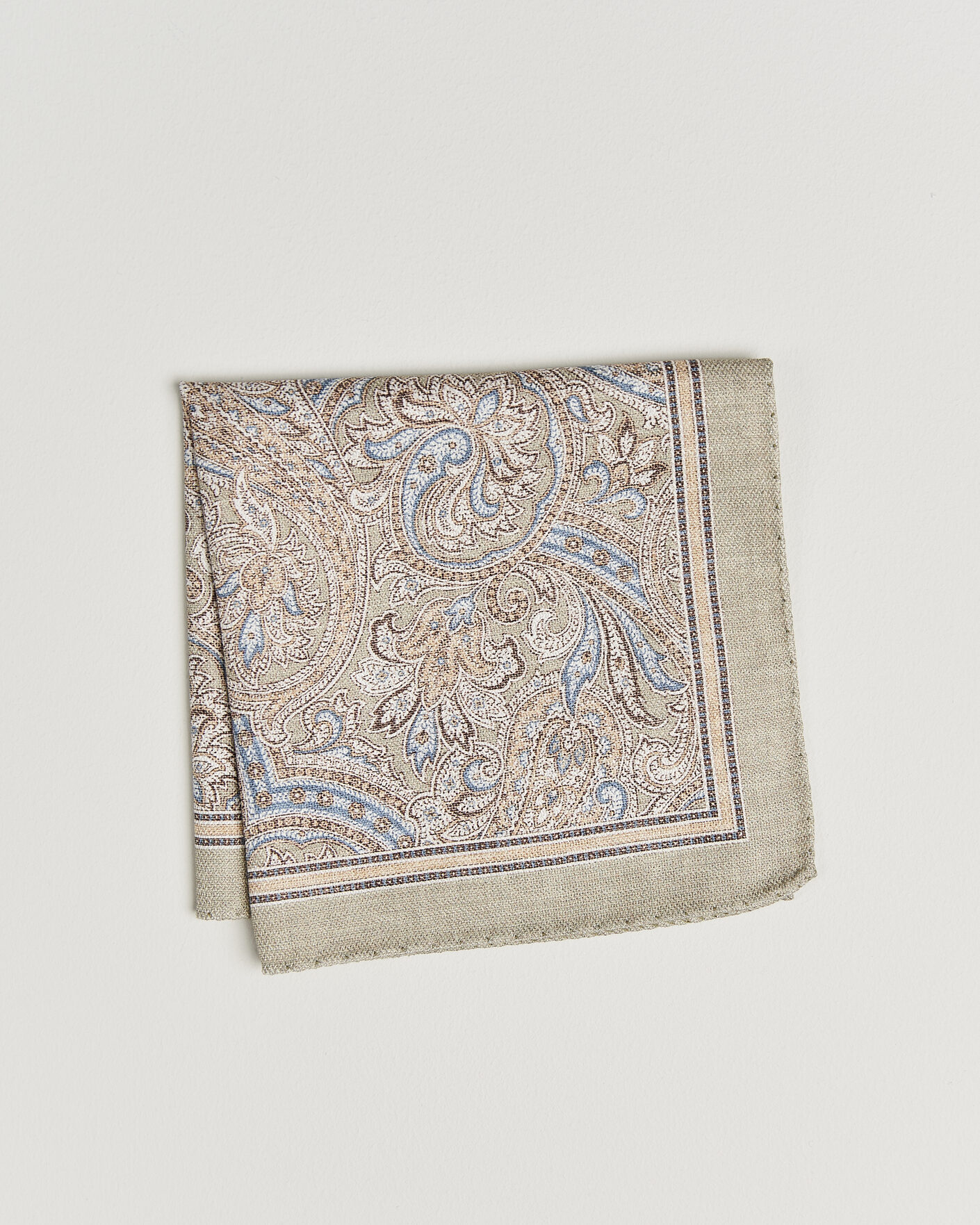 Herre | Lommeklude | Amanda Christensen | Silk Shappe Double Faced Pocket Square Green