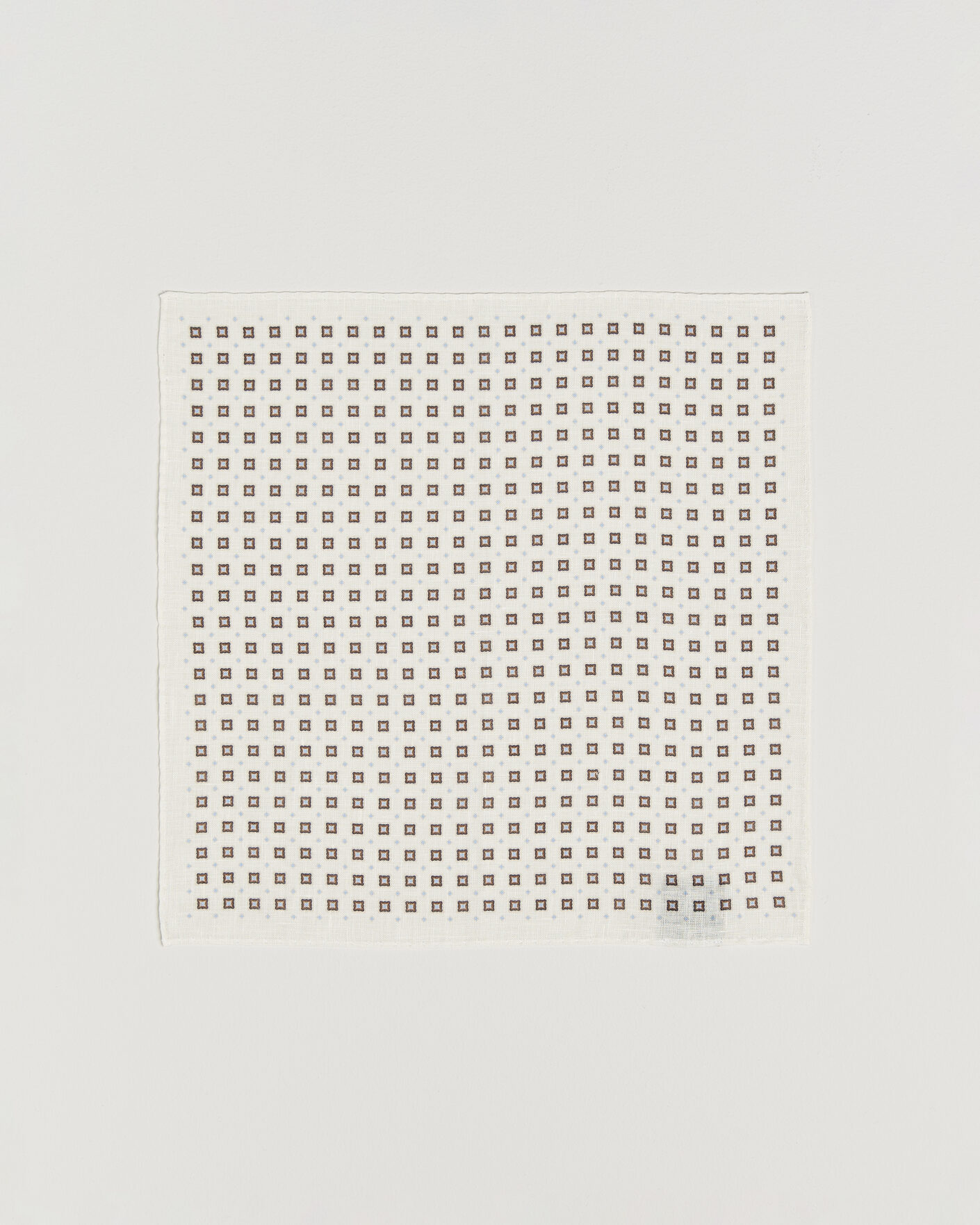 Herre | Lommeklude | Amanda Christensen | Linen Medallion Pocket Square Cream