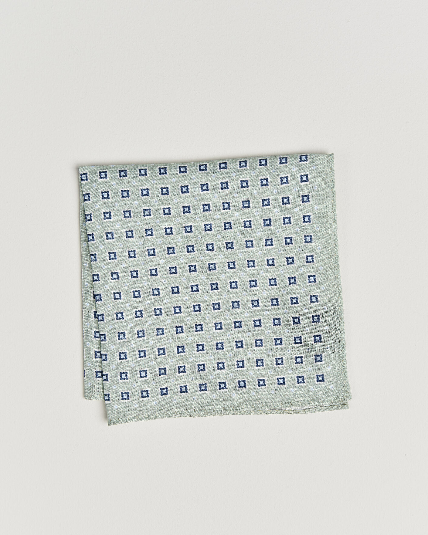 Herre | Lommeklude | Amanda Christensen | Linen Medallion Pocket Square Green