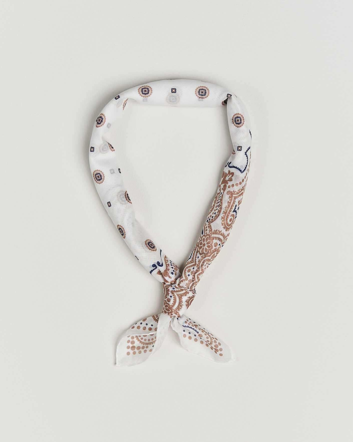 Herre | Tørklæde | Amanda Christensen | Cotton Voilé Medallion Bandana Cream