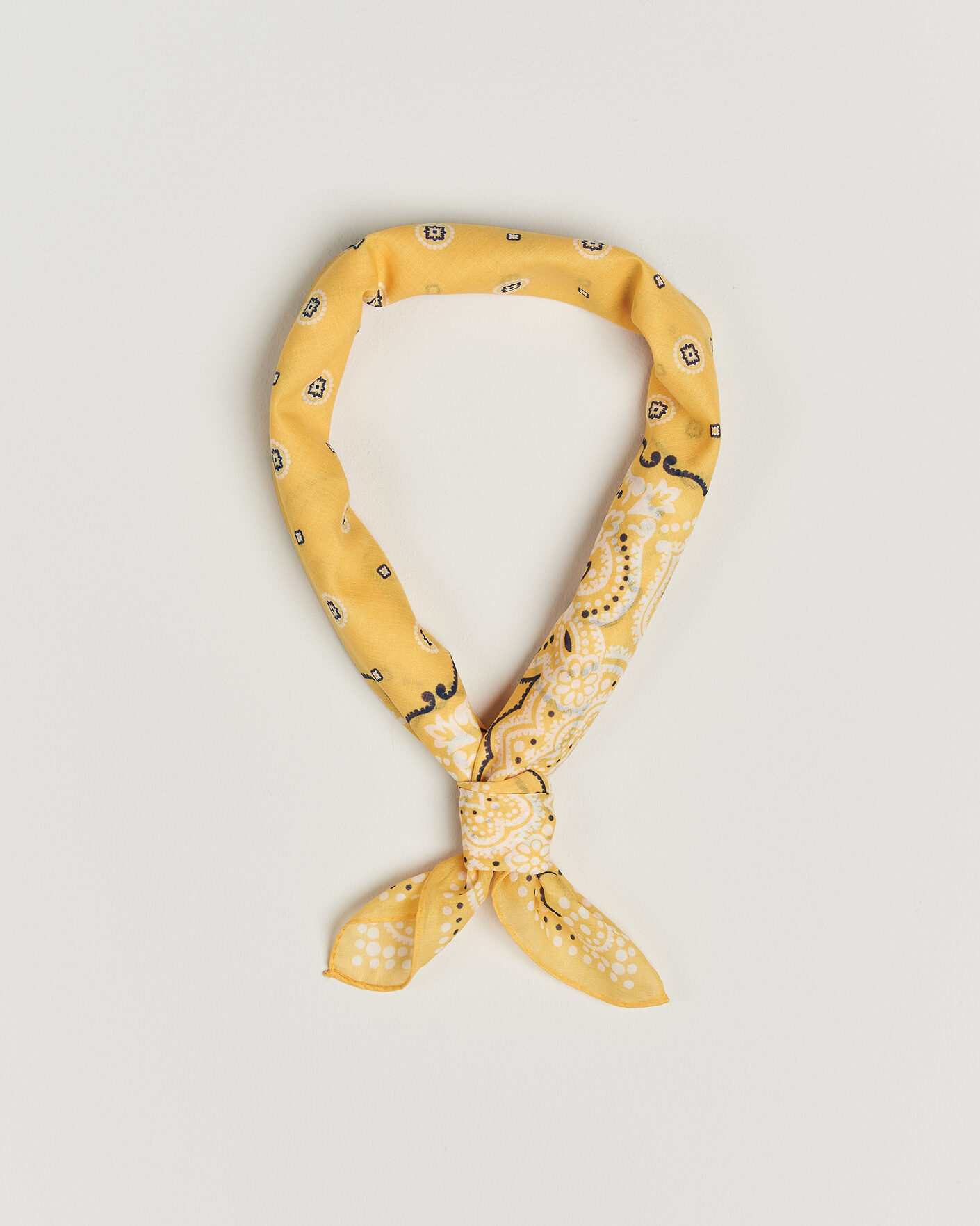 Herre | Tørklæde | Amanda Christensen | Cotton Voilé Medallion Bandana Yellow