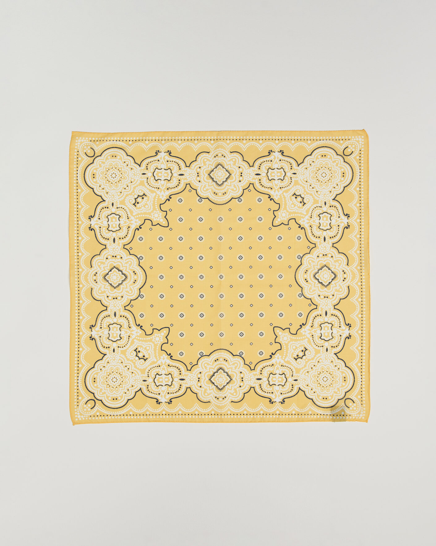 Herre | Tørklæde | Amanda Christensen | Cotton Voilé Medallion Bandana Yellow