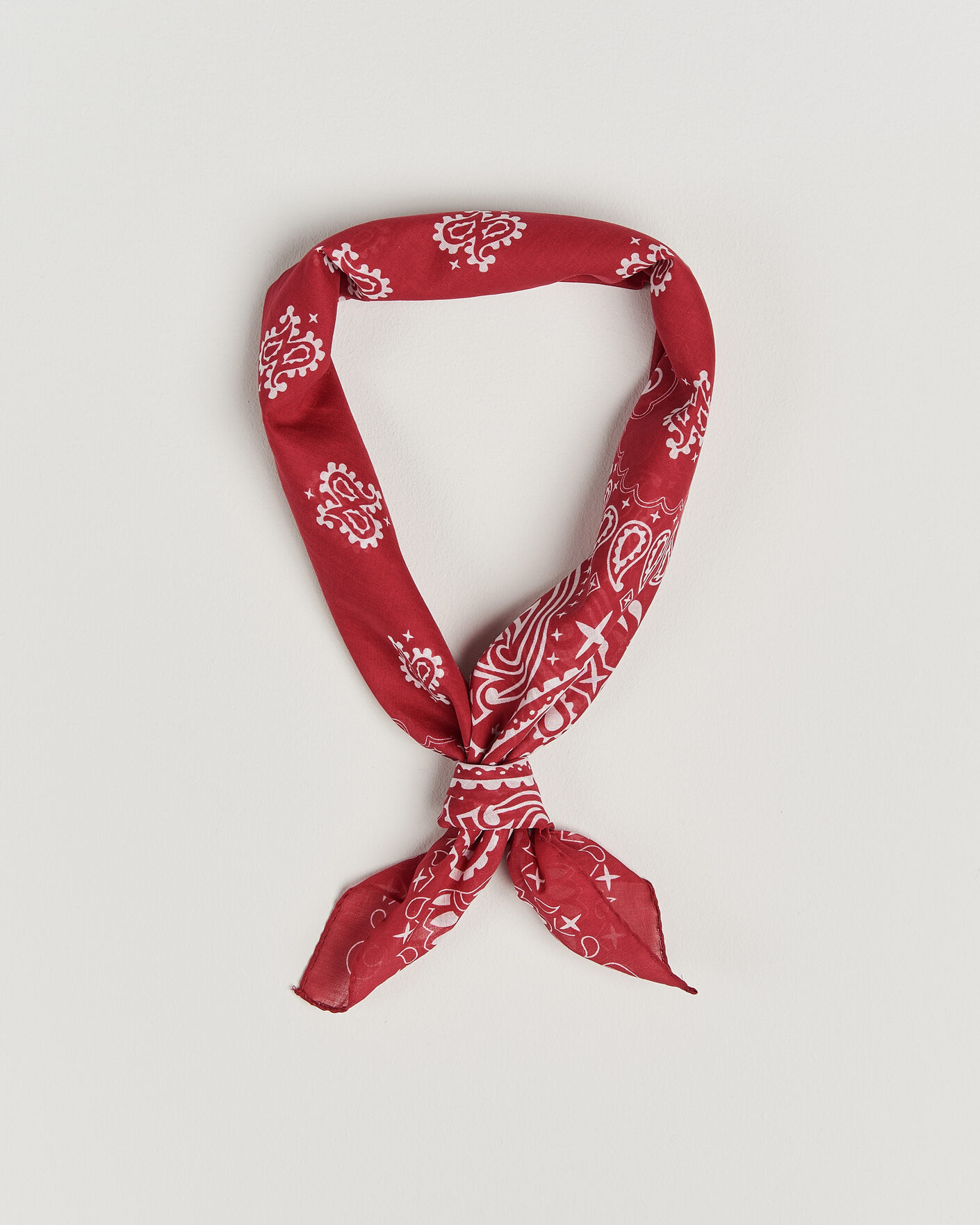 Herre | Tørklæde | Amanda Christensen | Cotton Voilé Paisley Bandana Red