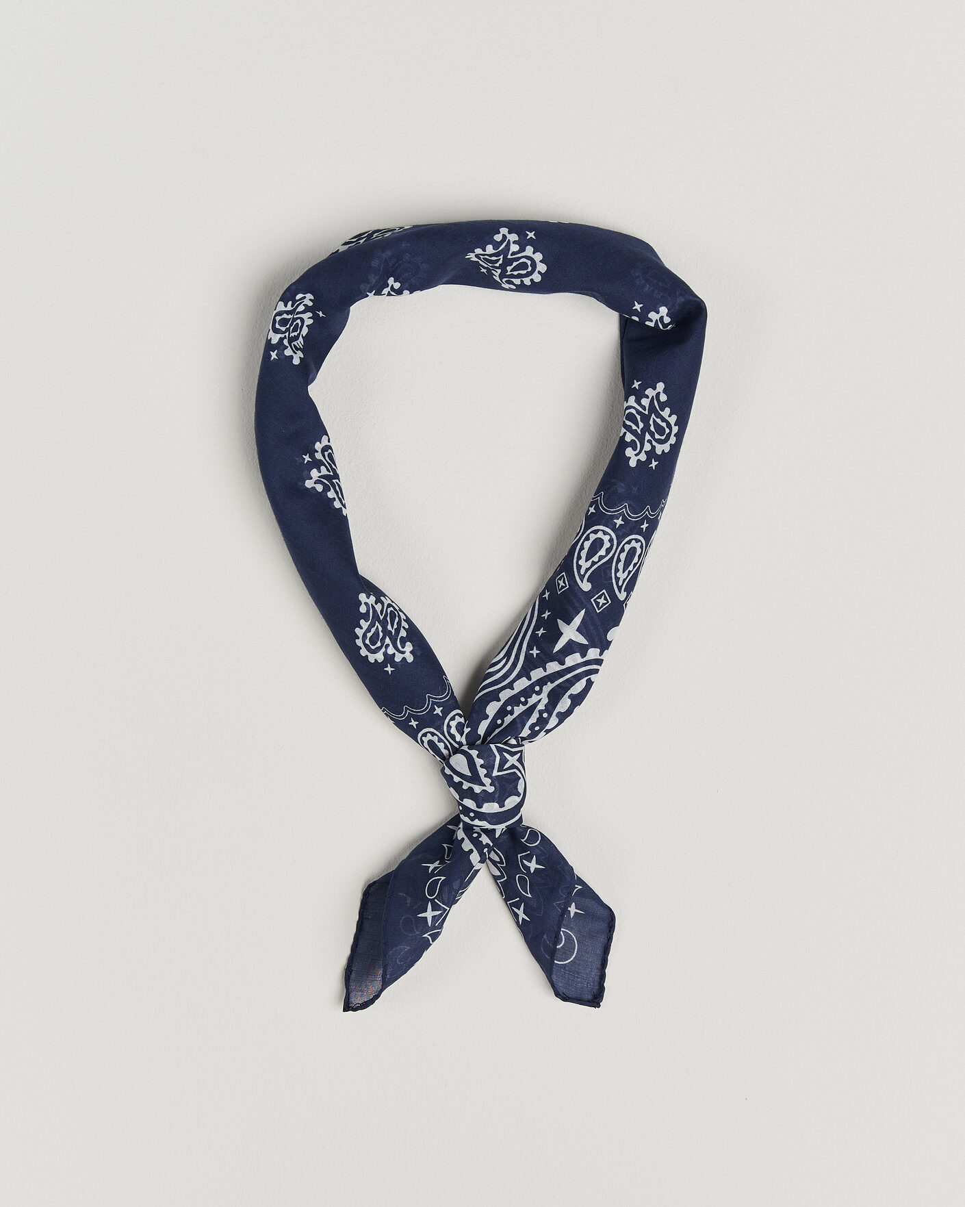 Herre | Tørklæde | Amanda Christensen | Cotton Voilé Paisley Bandana Navy