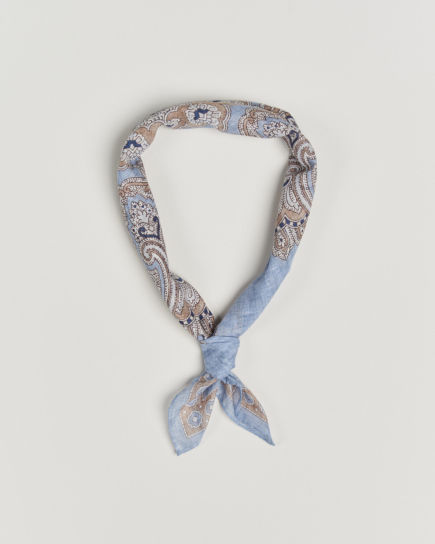 Herre | Tørklæde | Amanda Christensen | Cotton Voilé Large Paisley Bandana Blue