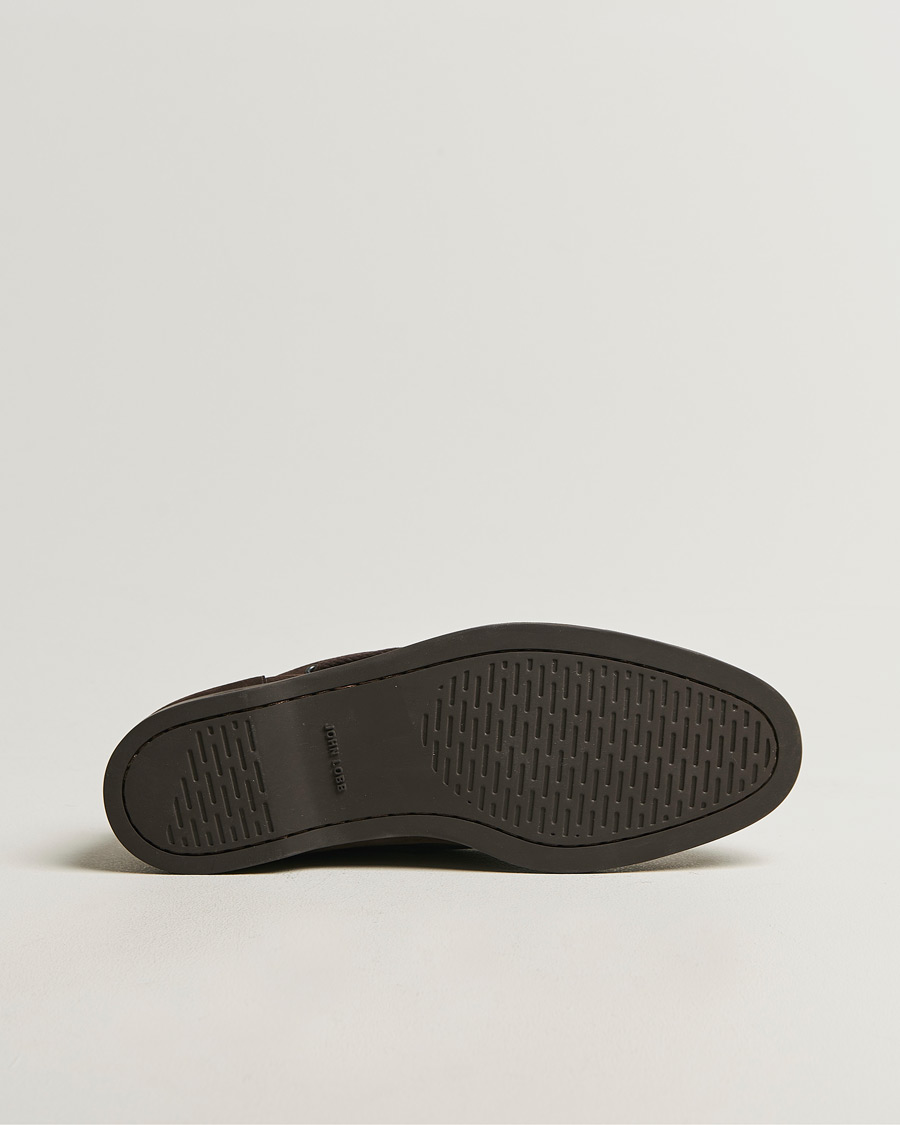 Herre | Sejlersko | John Lobb | Foil Boat Shoes Dark Brown Nubuck