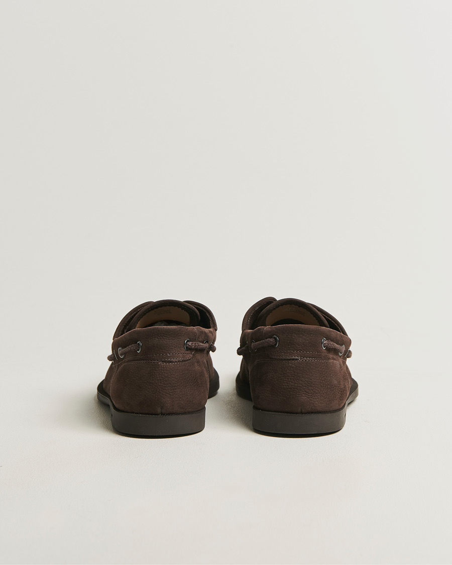 Herre | Sejlersko | John Lobb | Foil Boat Shoes Dark Brown Nubuck