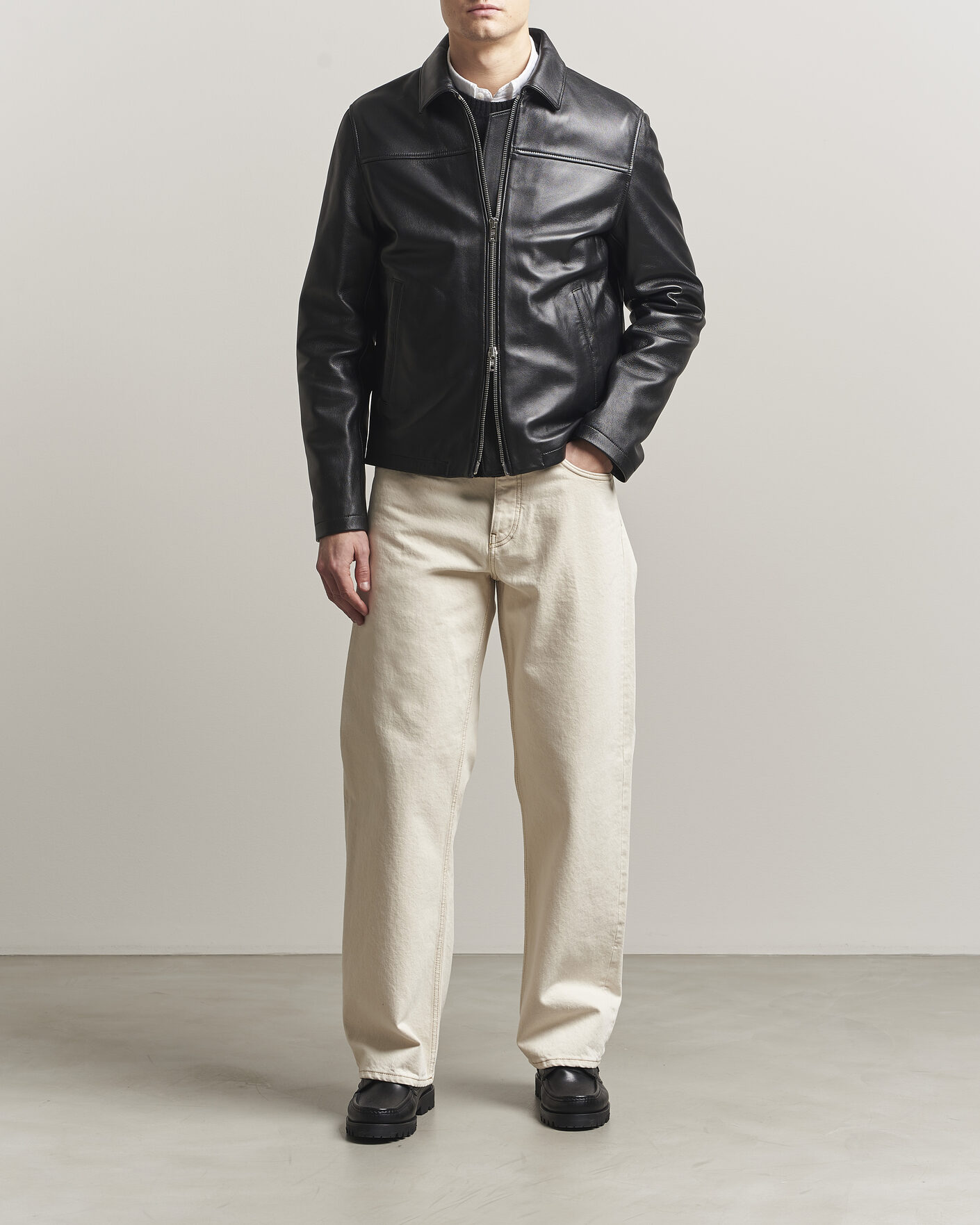 Herre | Jakker | Filippa K | Leather Coach Jacket Black