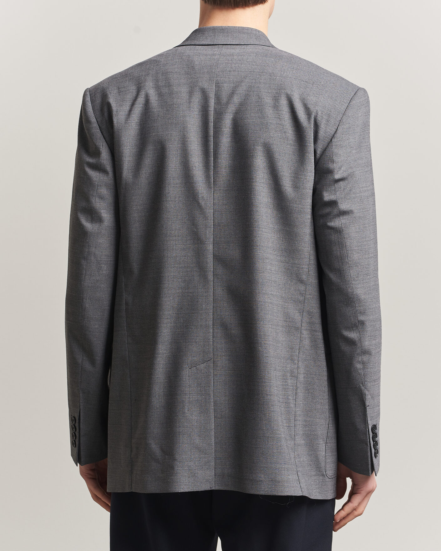 Herre | Blazere & jakker | Filippa K | Michael Wool Pinstriped Double Breasted Blazer Mid Grey