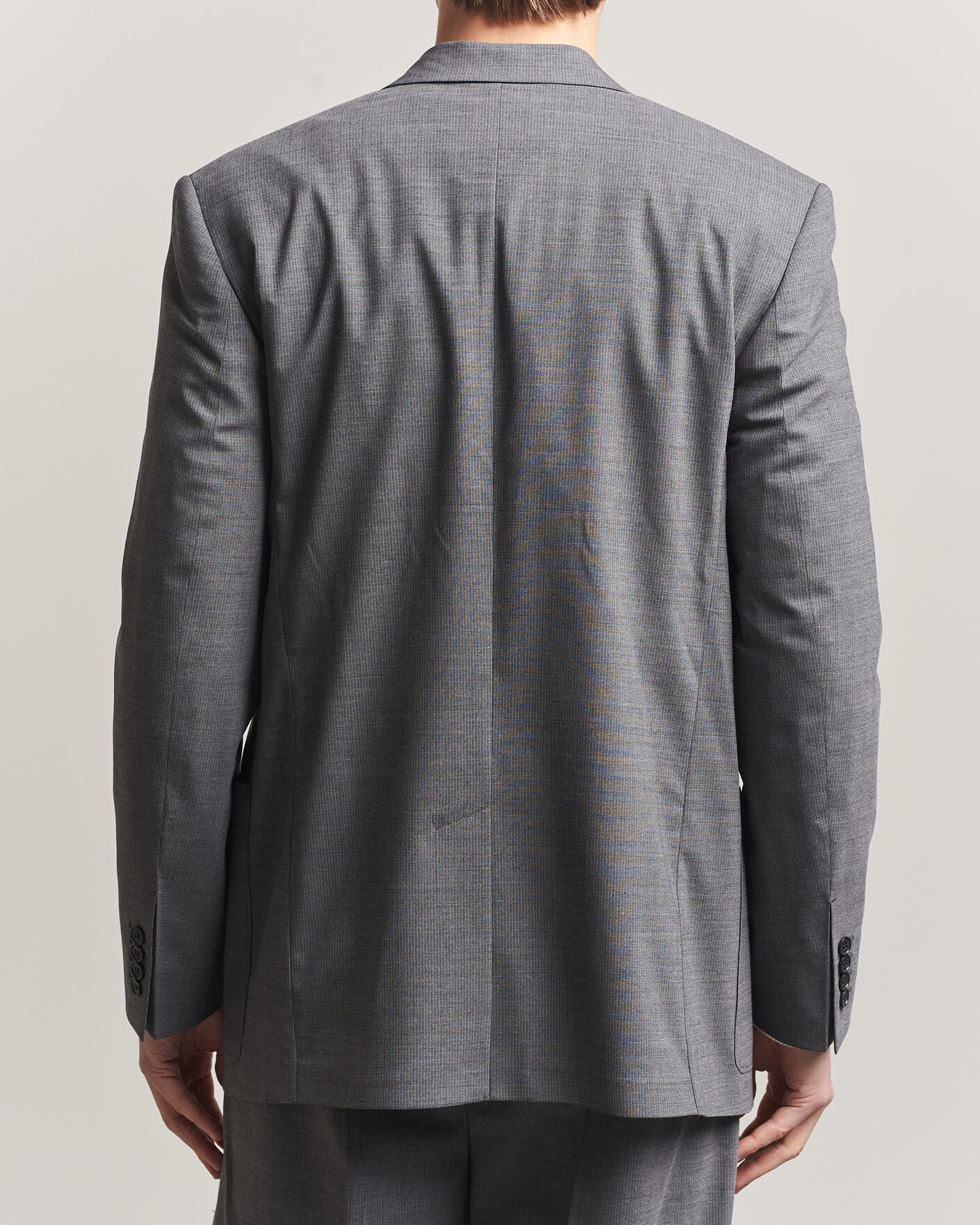 Herre | Blazere & jakker | Filippa K | Michael Wool Pinstriped Double Breasted Blazer Mid Grey