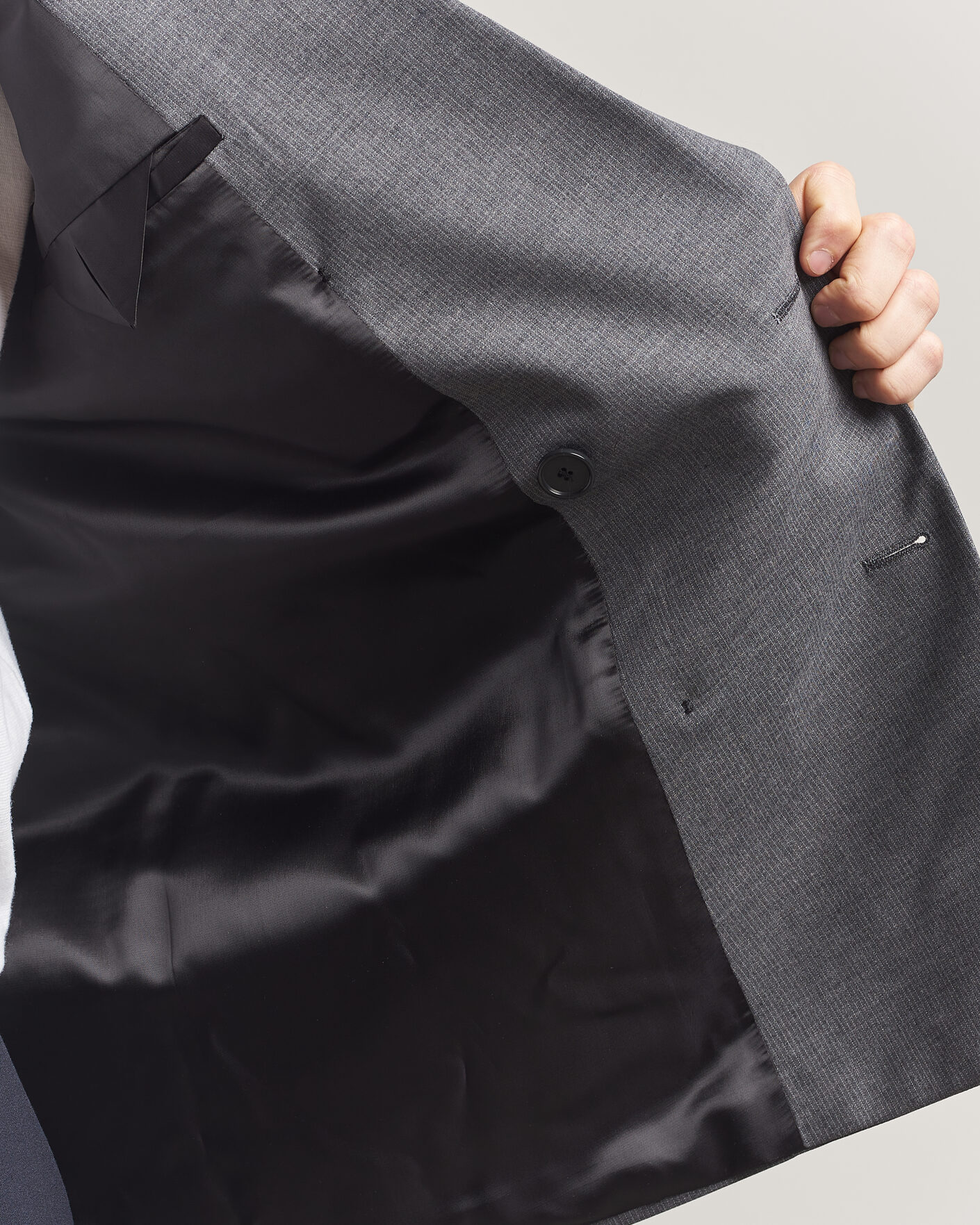 Herre | Blazere & jakker | Filippa K | Michael Wool Pinstriped Double Breasted Blazer Mid Grey